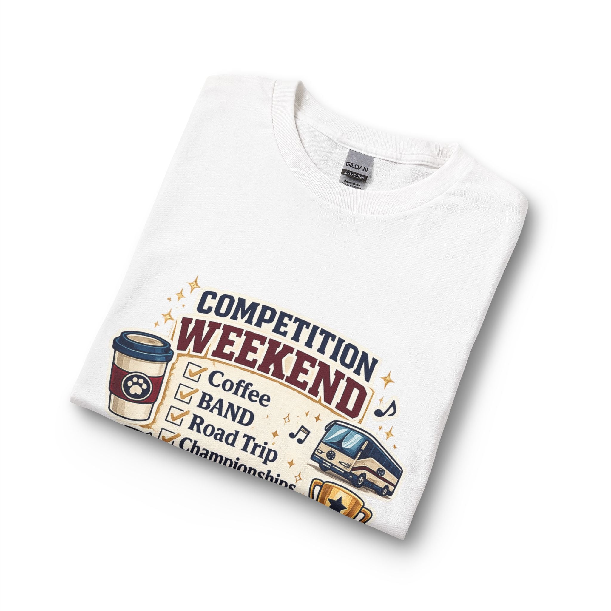 Competition Weekend Long Sleeve Shirt — Coffee • Band • Road Trip • Championships