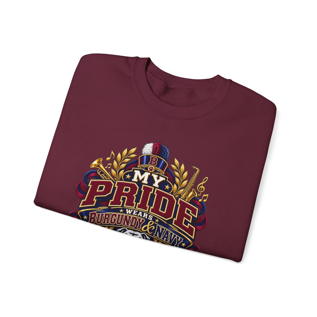 Mom Pride Sweatshirt — “My Pride” Bulldog Marching Band Mom Crewneck