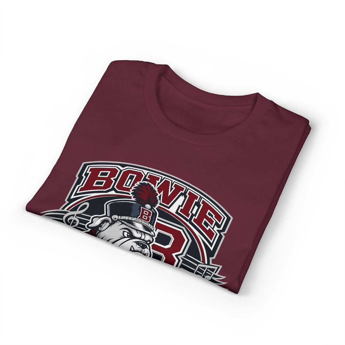 Bowie Bulldogs Marching Band T-Shirt — Mascot Bulldog Drum Major Design