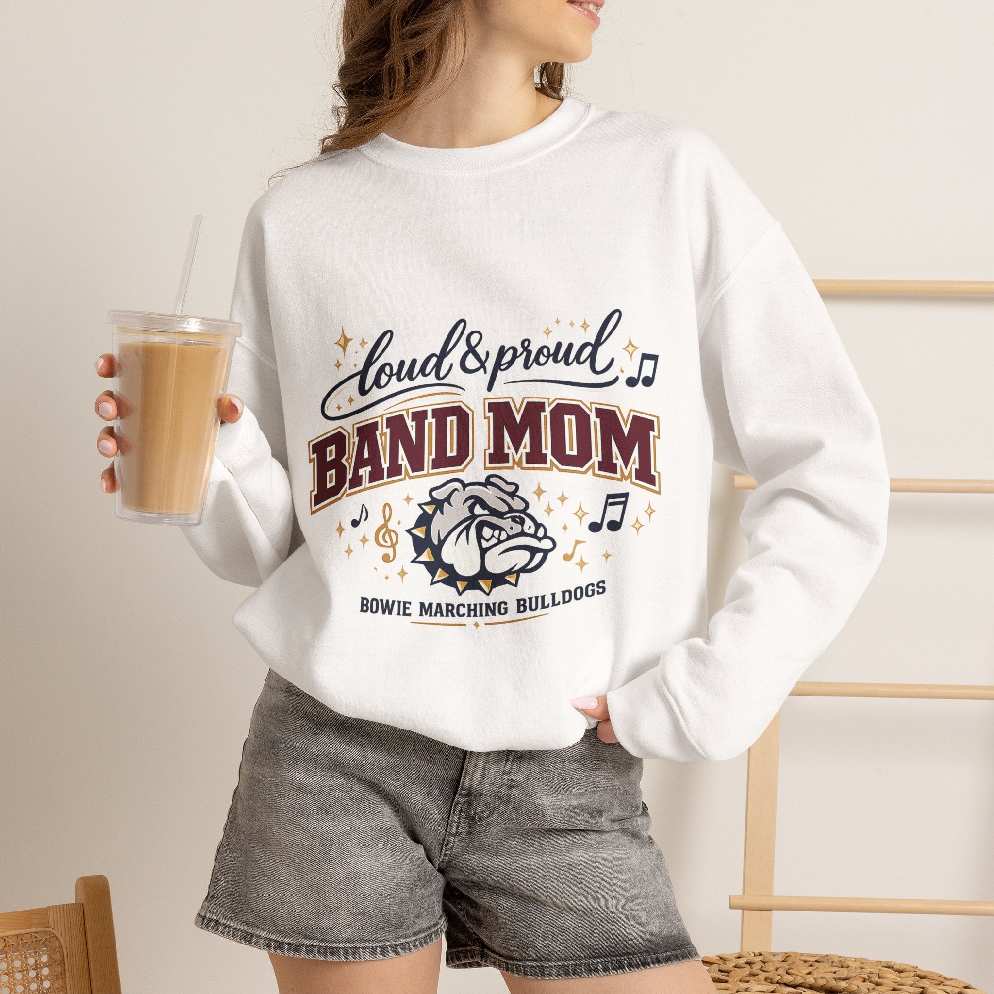 Bowie Bulldogs Mom Crew Neck Sweatshirt