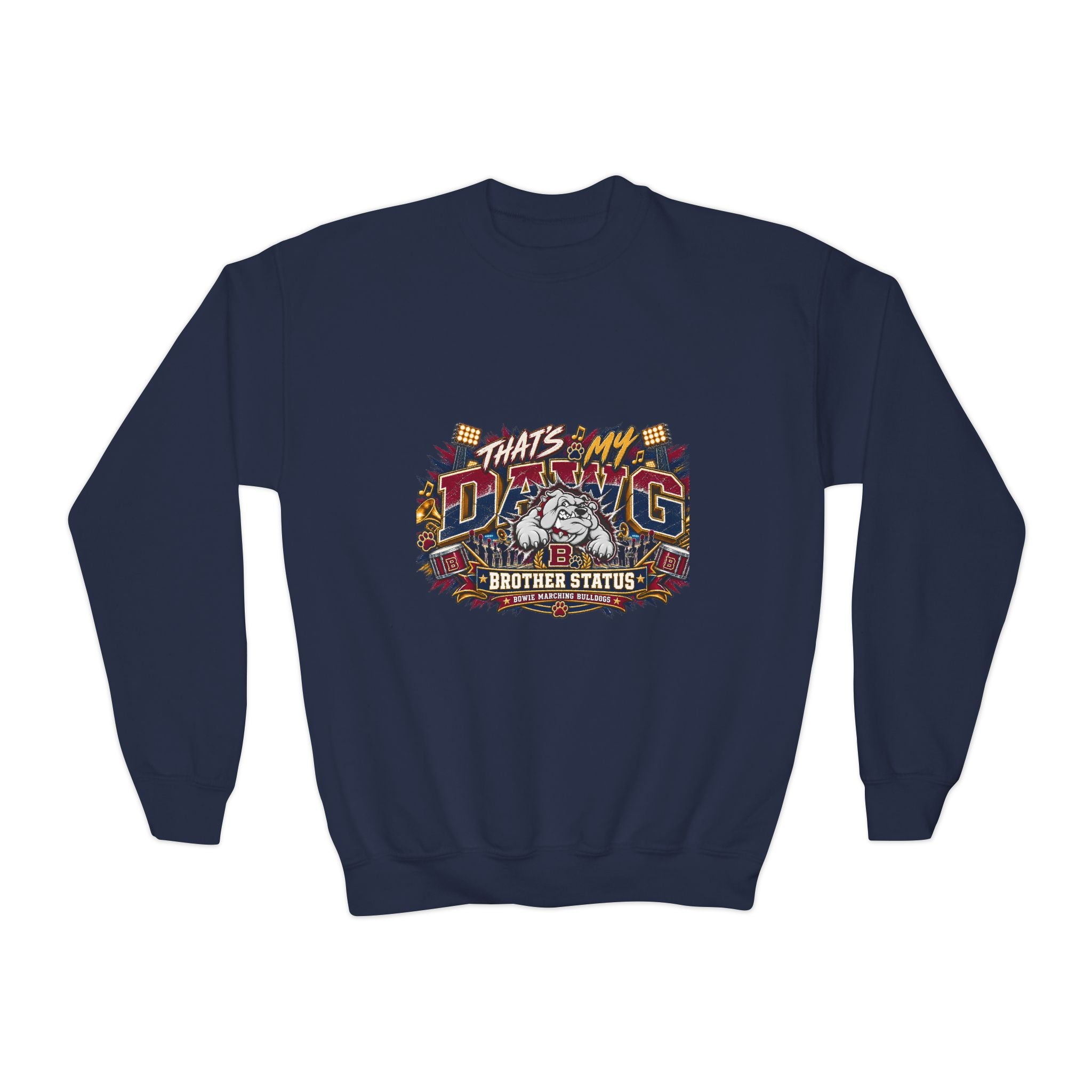 Youth Crewneck Sweatshirt – "That's My Dawg" Retro Graphic Pullover