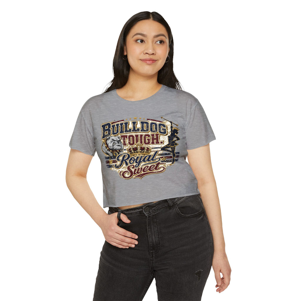 Bulldog Tough Royal Sweet Crop Top — Women's Festival Graphic Tee