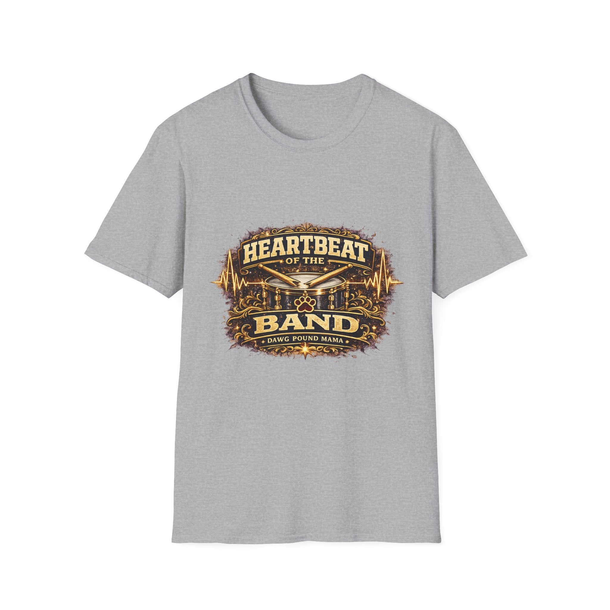 Heartbeat of the Band T-Shirt — Vintage Drummer Music Tee