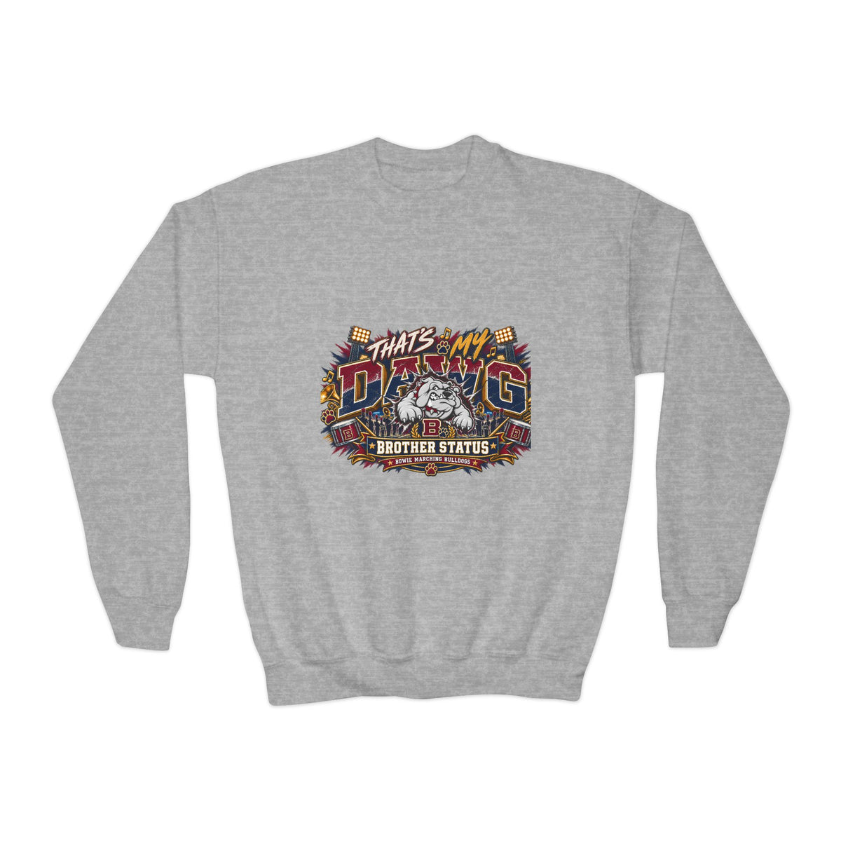 Youth Crewneck Sweatshirt – "That's My Dawg" Retro Graphic Pullover