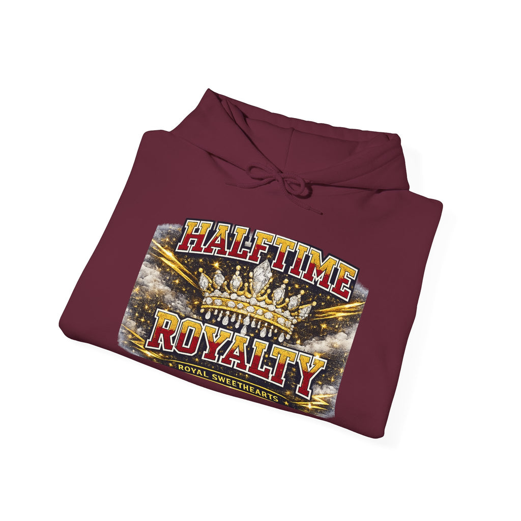 Halftime Royalty Hoodie — Vintage Crown & Stadium Graphic Sweatshirt