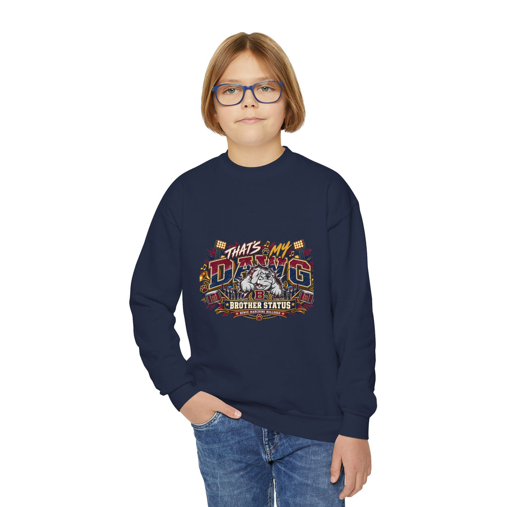 Youth Crewneck Sweatshirt – "That's My Dawg" Retro Graphic Pullover