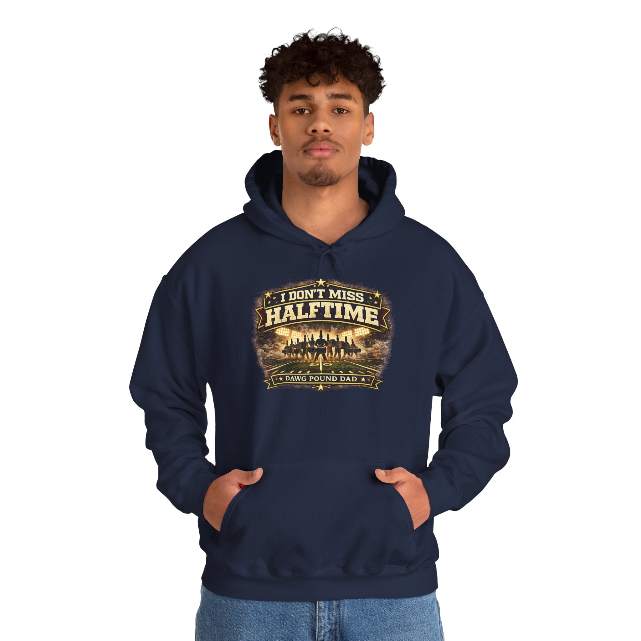 Halftime Country Dad Hoodie — "I Don't Miss Halftime, I Was On The Field" Vintage Football Sweatshirt