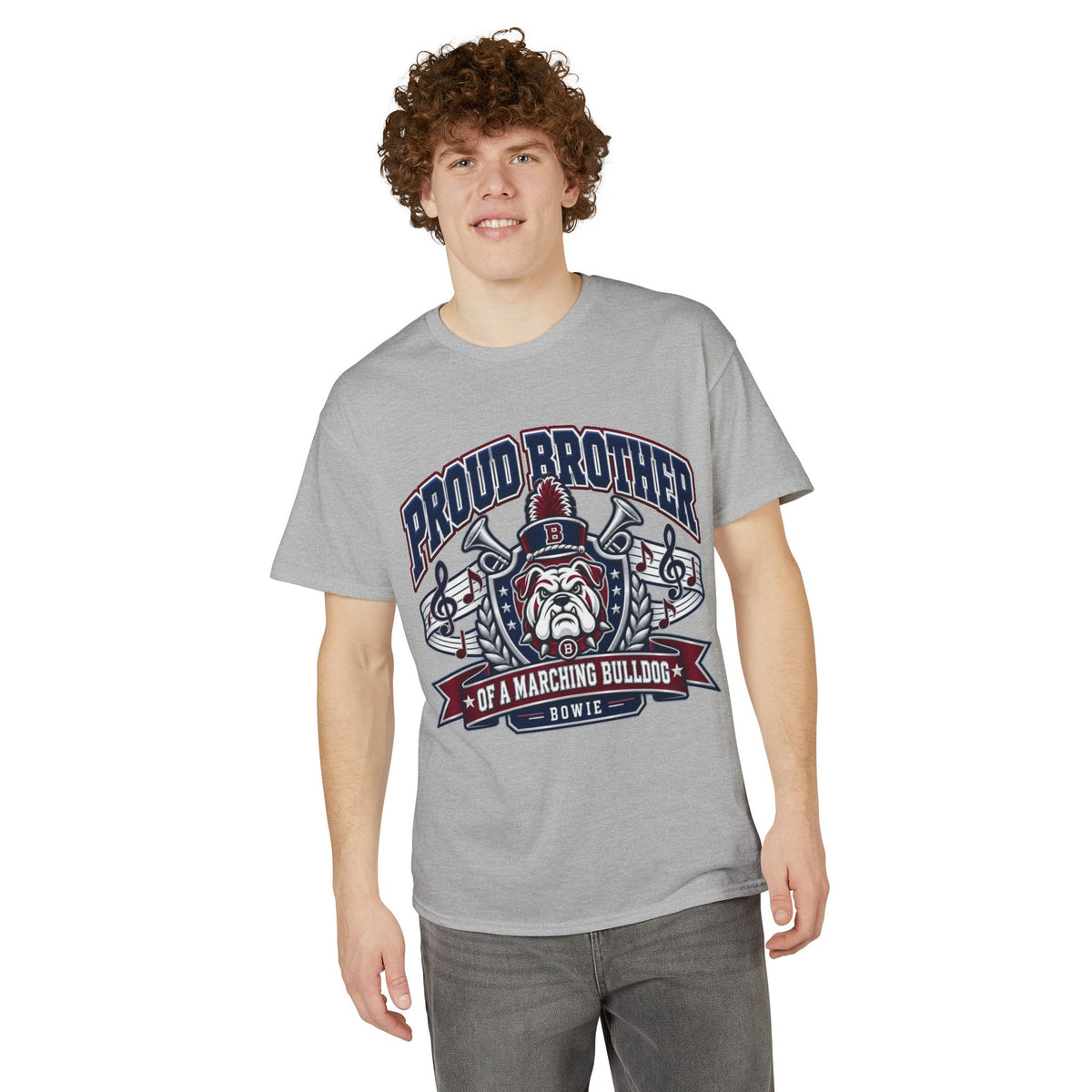 Proud Brother Marching Bulldog T-Shirt — Bowie Band Support Tee