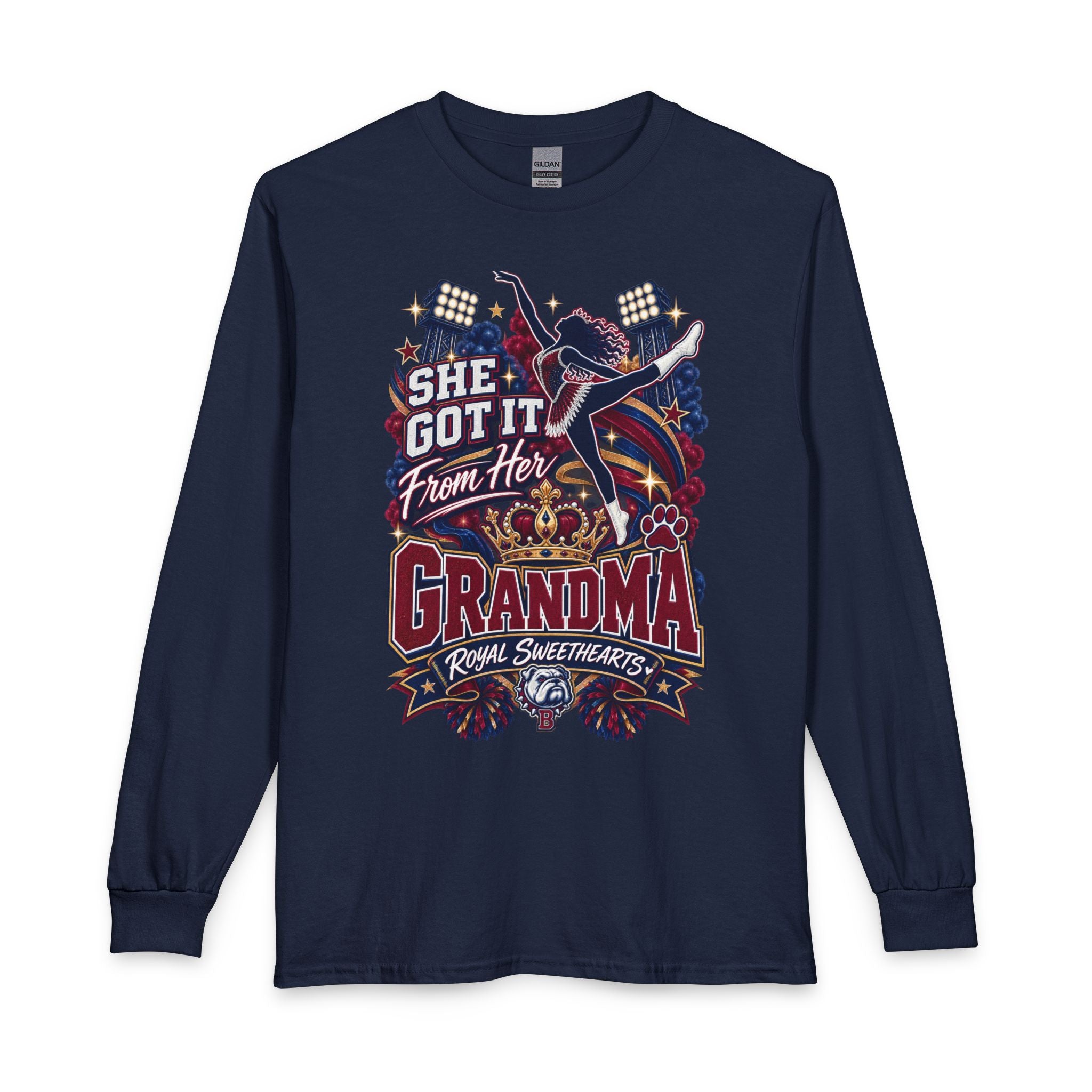 Grandma Royal Sweethearts Long Sleeve Tee — "She Got It From Her Grandma" Graphic