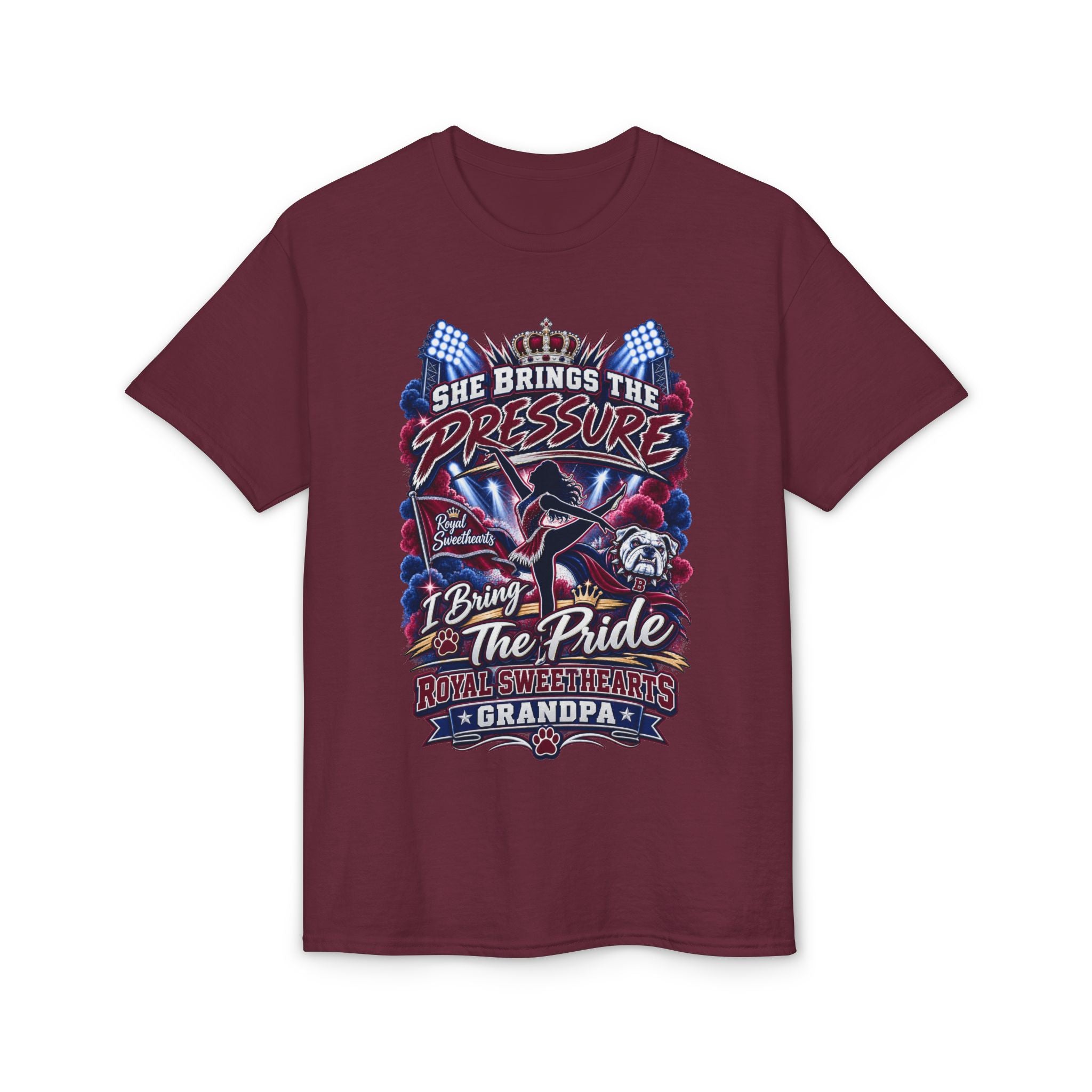 She Brings the Pressure Racing Grandpa T-Shirt