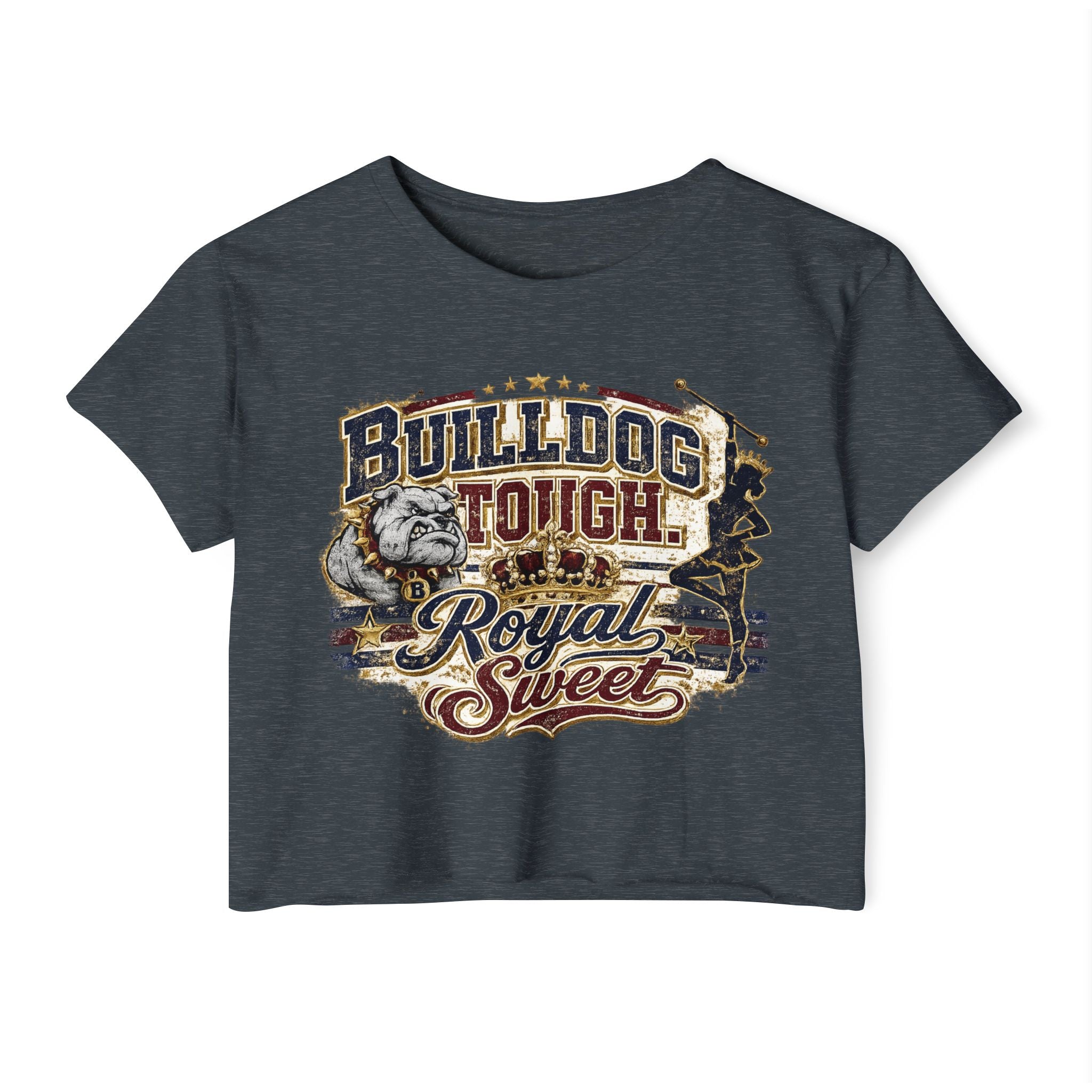 Bulldog Tough Royal Sweet Crop Top — Women's Festival Graphic Tee