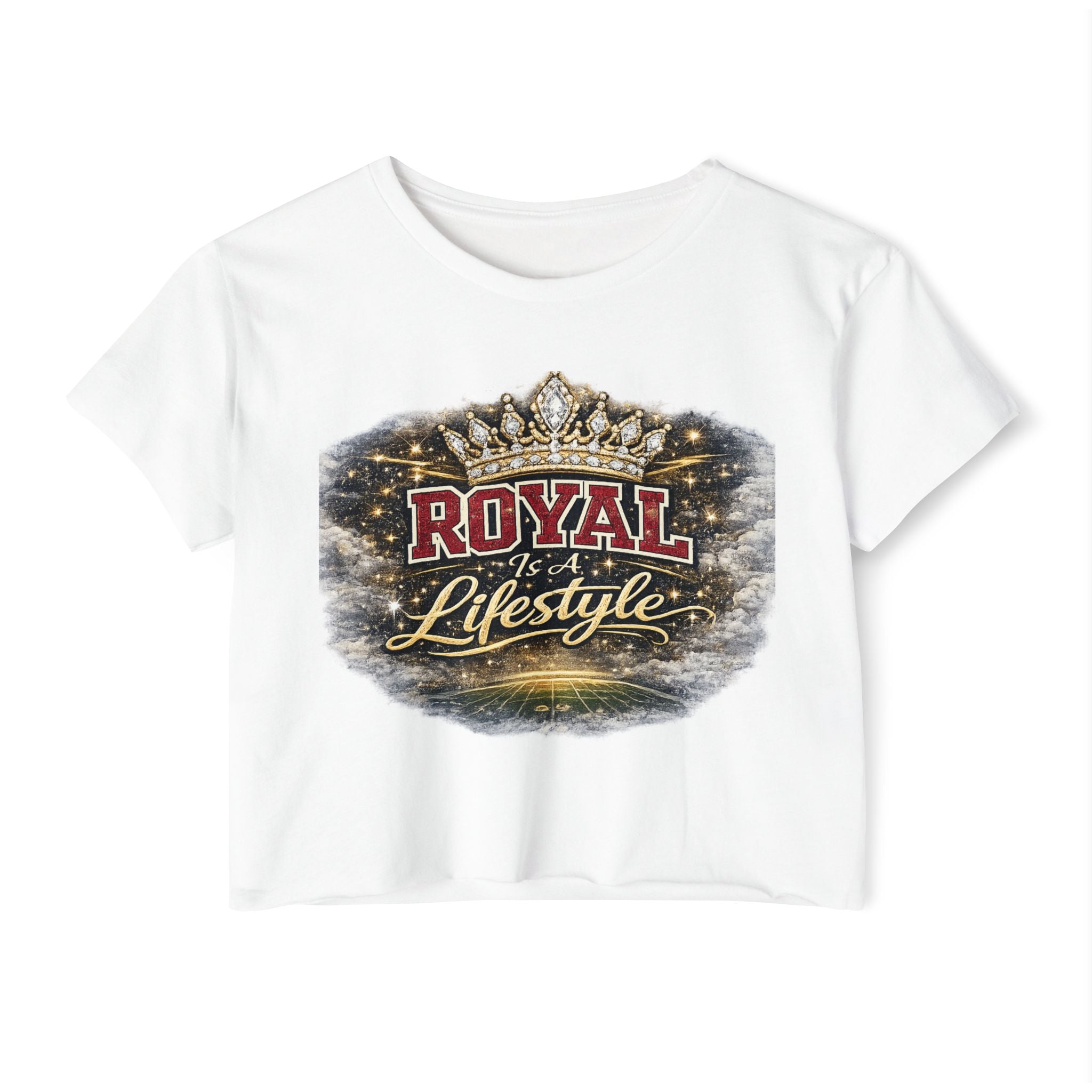 Royal Lifestyle Crop Top — Women’s Festival Graphic Tee