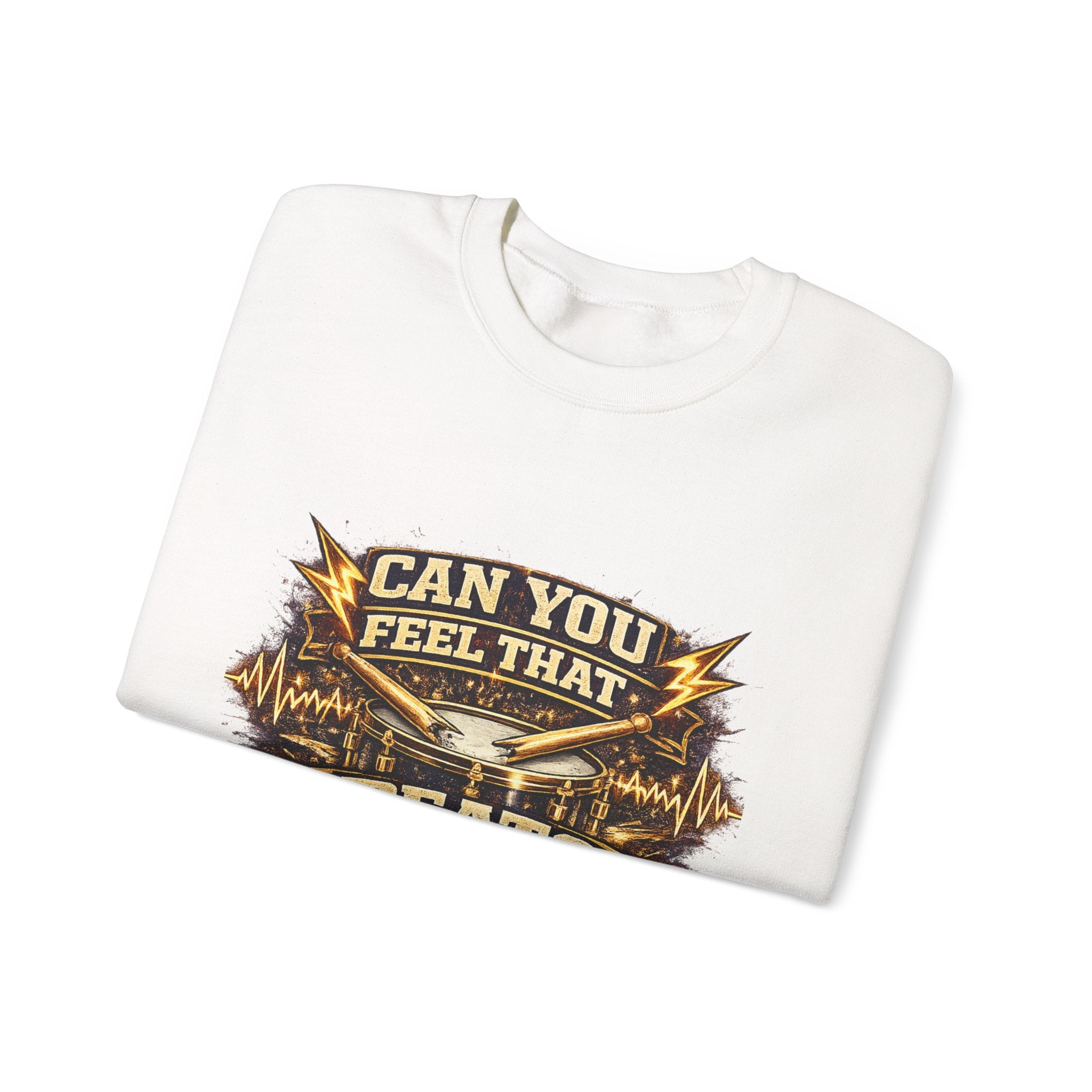 Can You Feel That Beat? Graphic Sweatshirt — Vintage Drum & Music Festival Crewneck