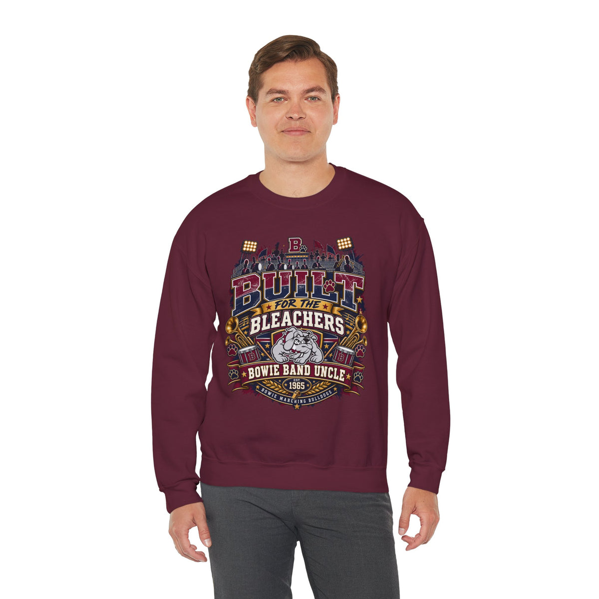 Built for the Stands Crewneck Sweatshirt — Bowie Band Uncle Vintage Stadium Graphic