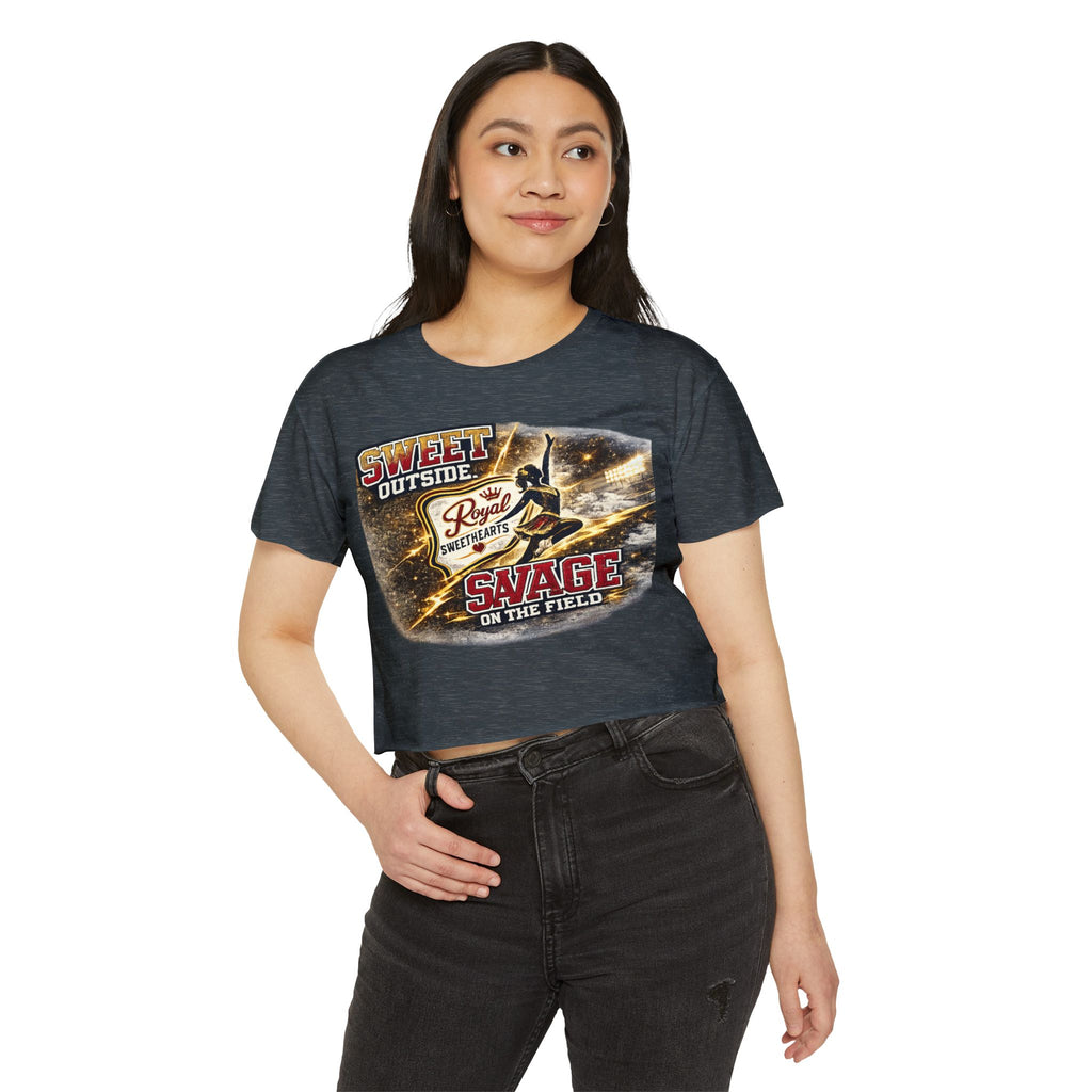 Festival Crop Top — "Sweet Outside, Savage on the Field" Graphic