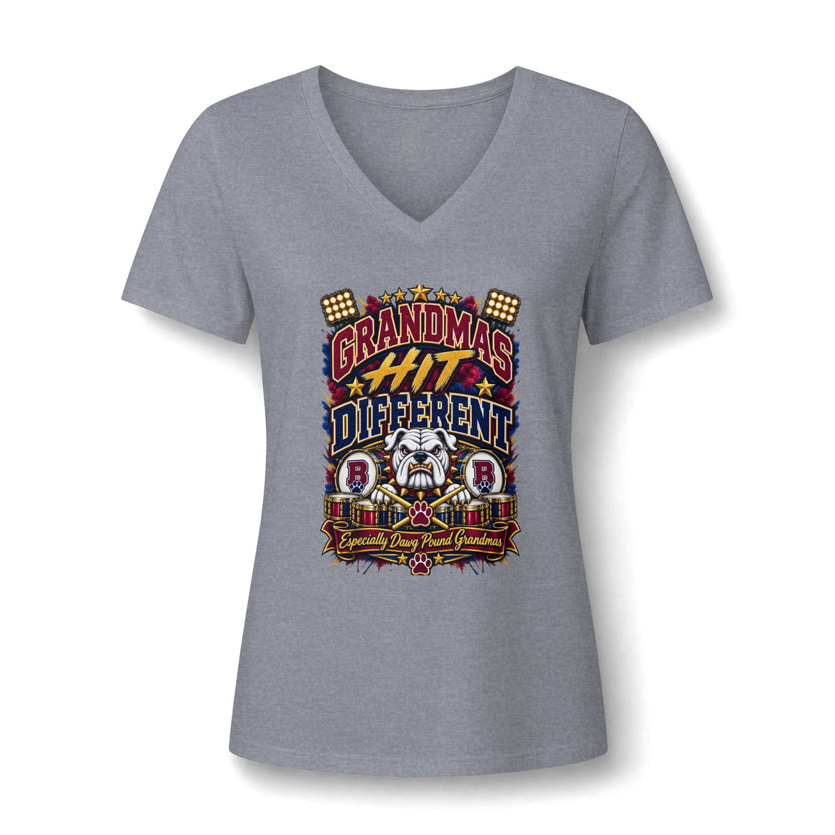 Grandma's A Little Different V-Neck Tee — Funny Grandma Graphic Shirt