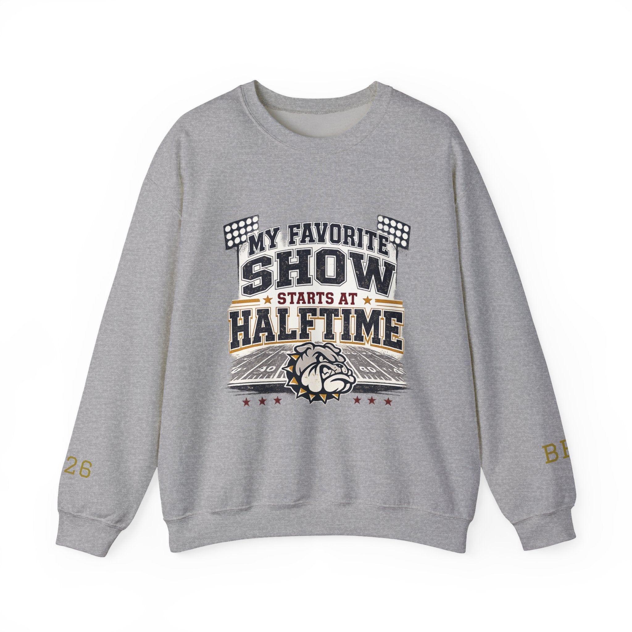Halftime Show Crewneck Sweatshirt — "My Favorite Show Starts at Halftime" Football Pullover