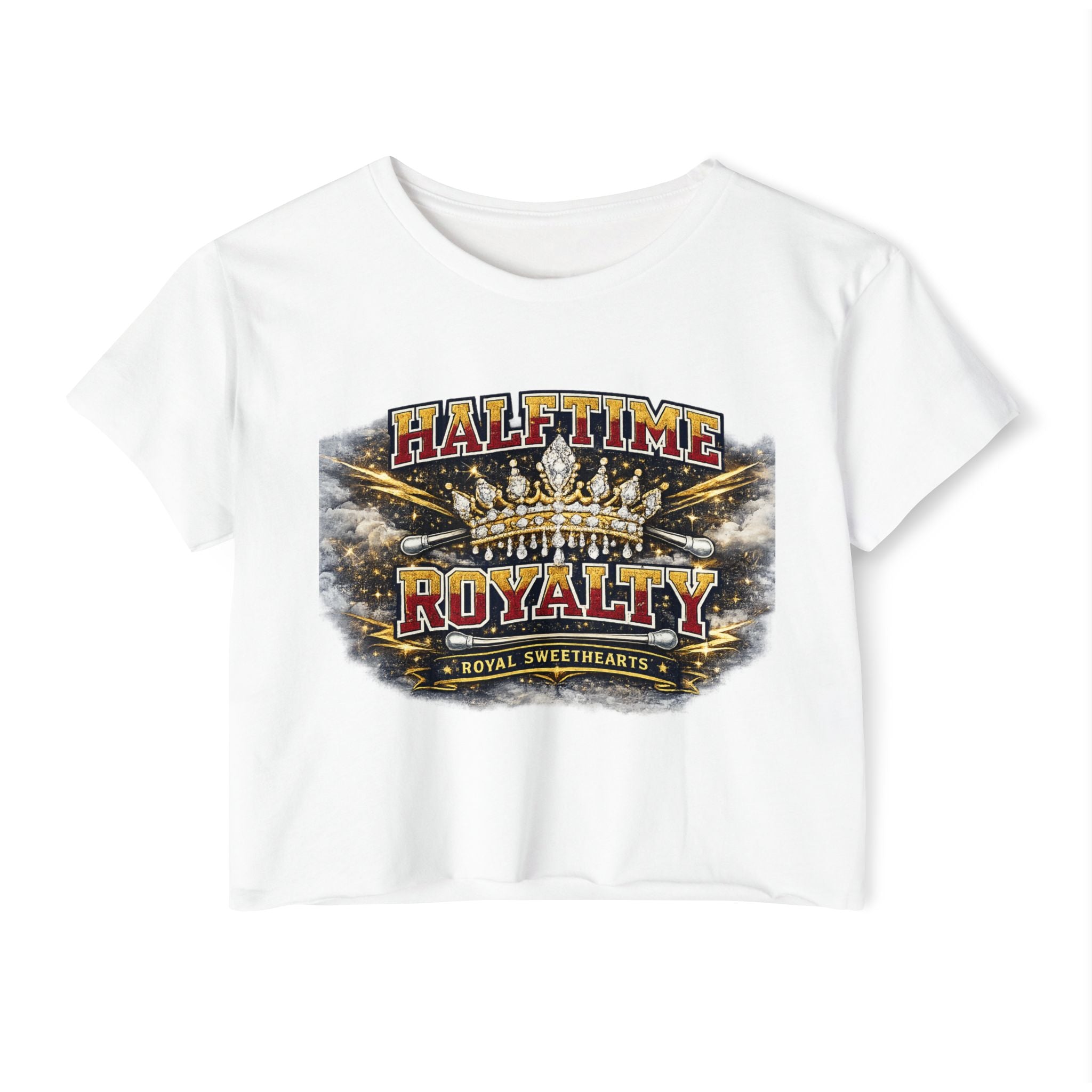 Halftime Royalty Crop Top — Women's Festival Graphic Tee