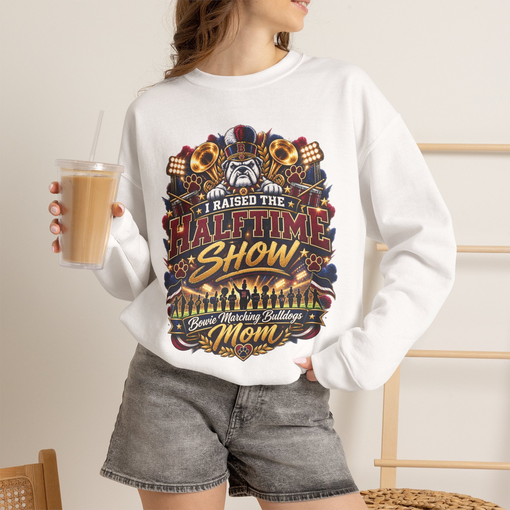 Halftime Show Mom Crewneck Sweatshirt – I Raised the Halftime Show Graphic