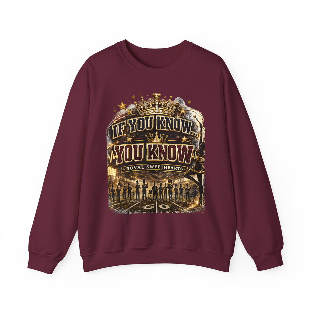 If You Know You Know Crewneck Sweatshirt — 'Royal Sweethearts' Retro Concert Graphic