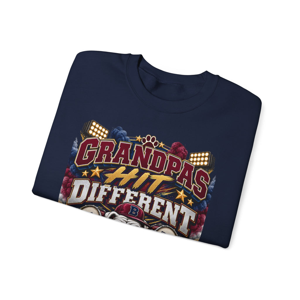 Grandpas Hit Different Sweatshirt - Funny Retro Grandpa Gift Crewneck
