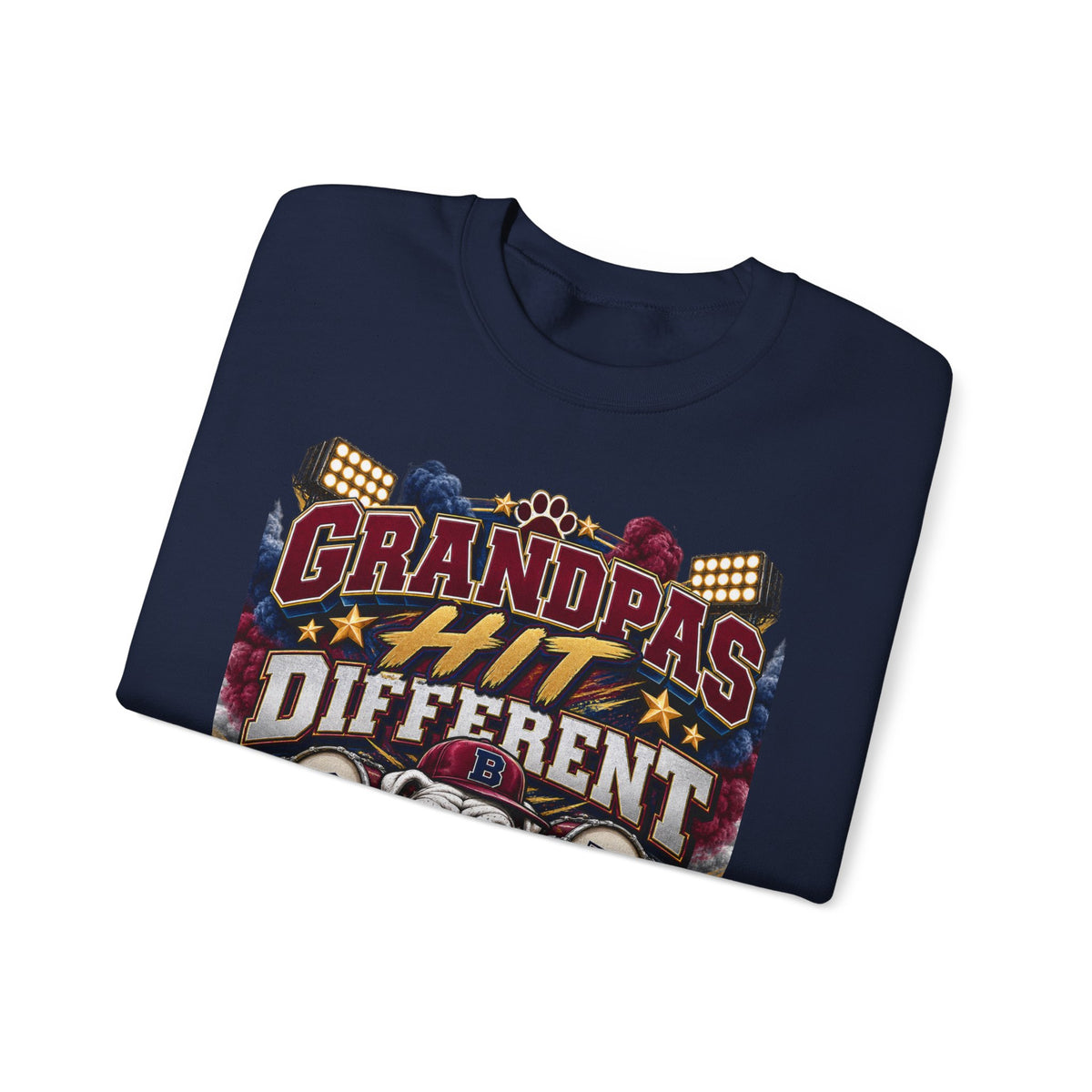 Grandpas Hit Different Sweatshirt - Funny Retro Grandpa Gift Crewneck
