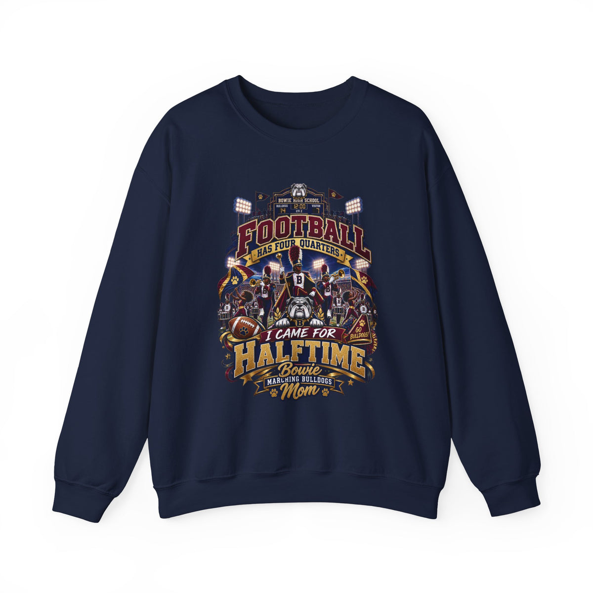 Football Halftime Crewneck Sweatshirt — "I Came For Halftime" Game Day Pullover
