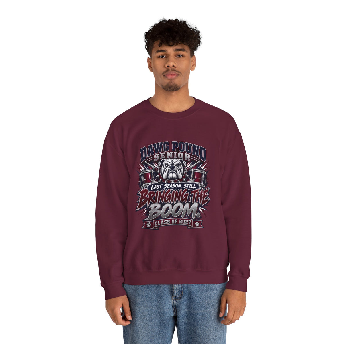 Senior Dawg Pound Crewneck Sweatshirt — "Last Season Still Bringing the Boom" Class of 2023
