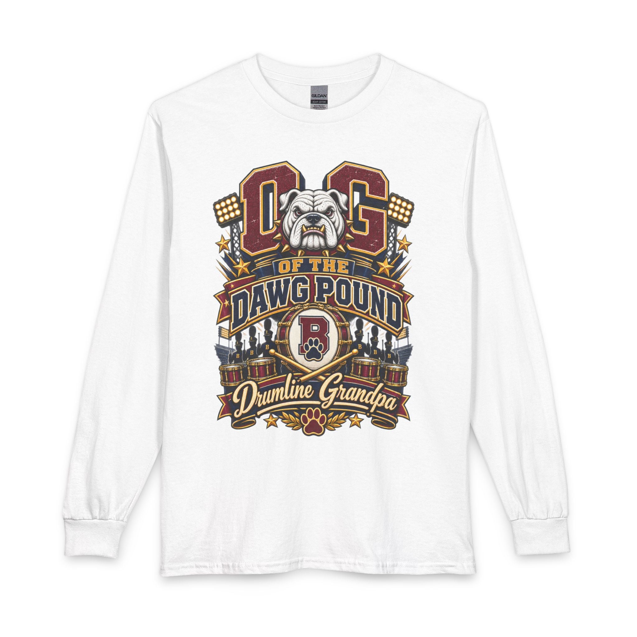 Dawg Pound Drumline Grandpa Long Sleeve Tee