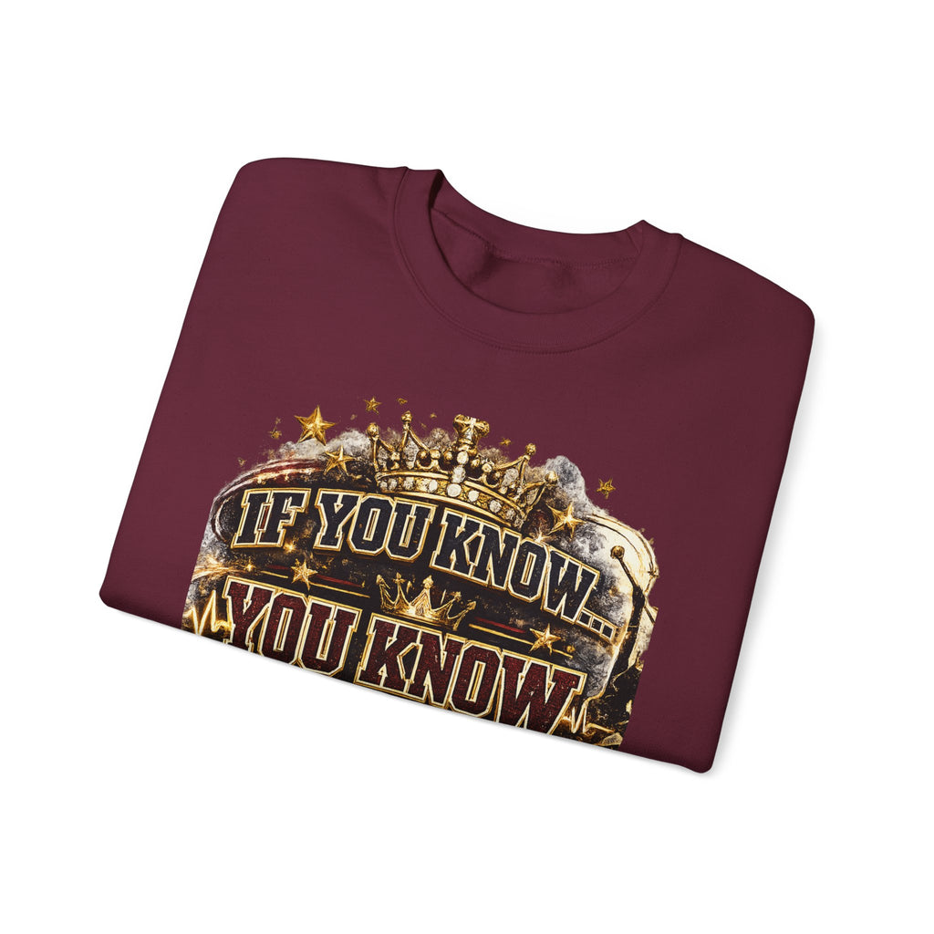 If You Know You Know Crewneck Sweatshirt — 'Royal Sweethearts' Retro Concert Graphic