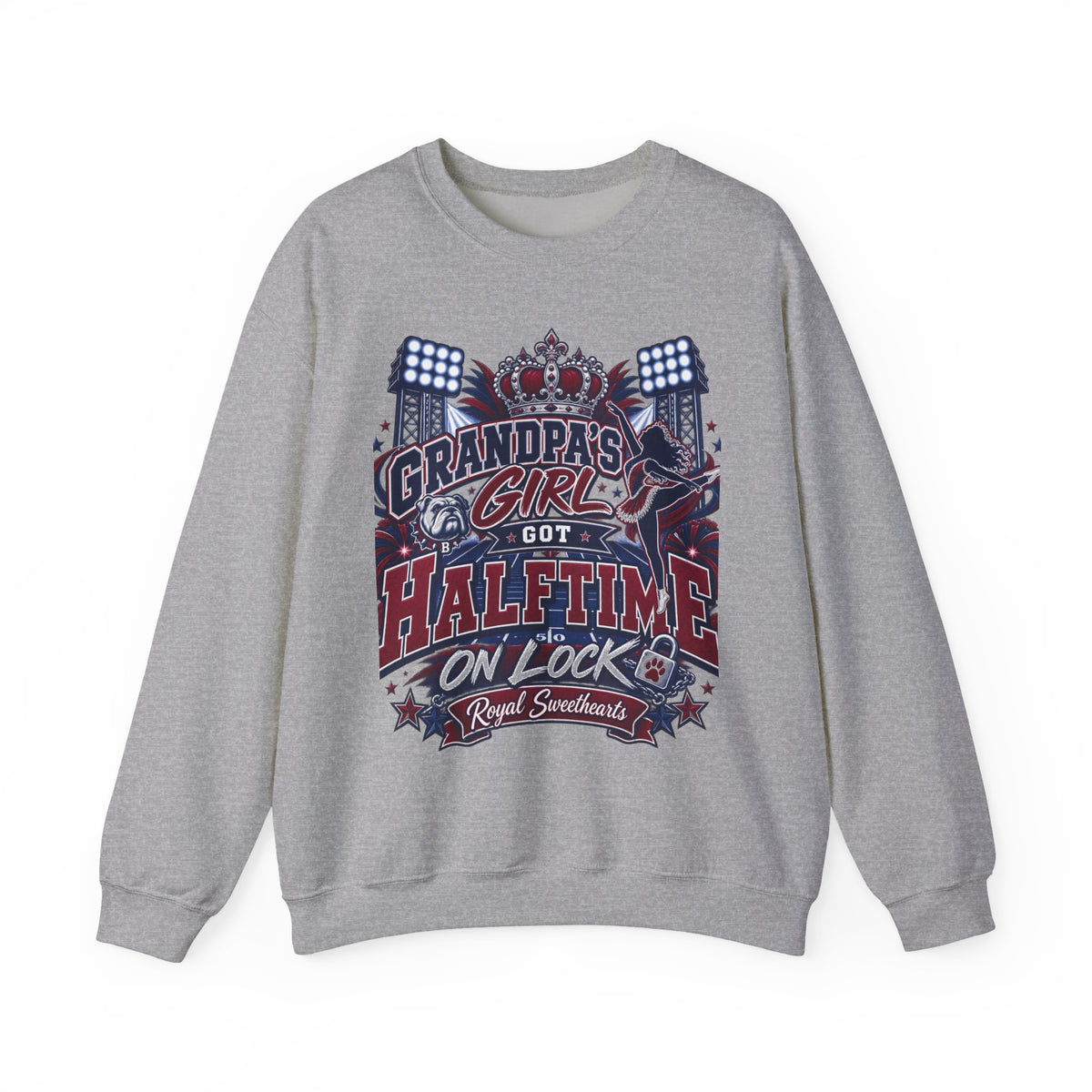 Grandpa’s Girl Got Halftime On Lock Crewneck Sweatshirt