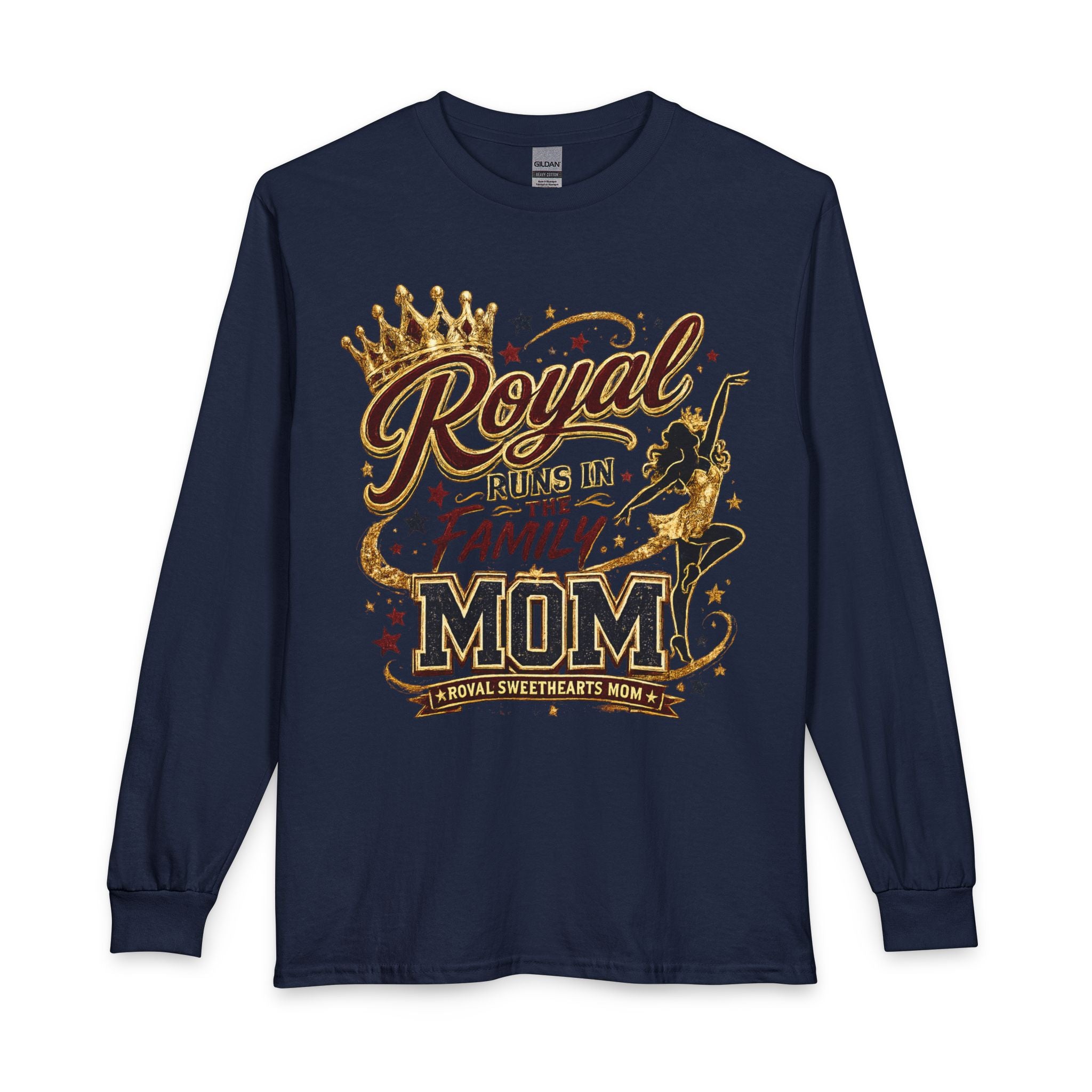 Mom T-Shirt – "Royal Runs in the Family" Long Sleeve Mother’s Day Tee