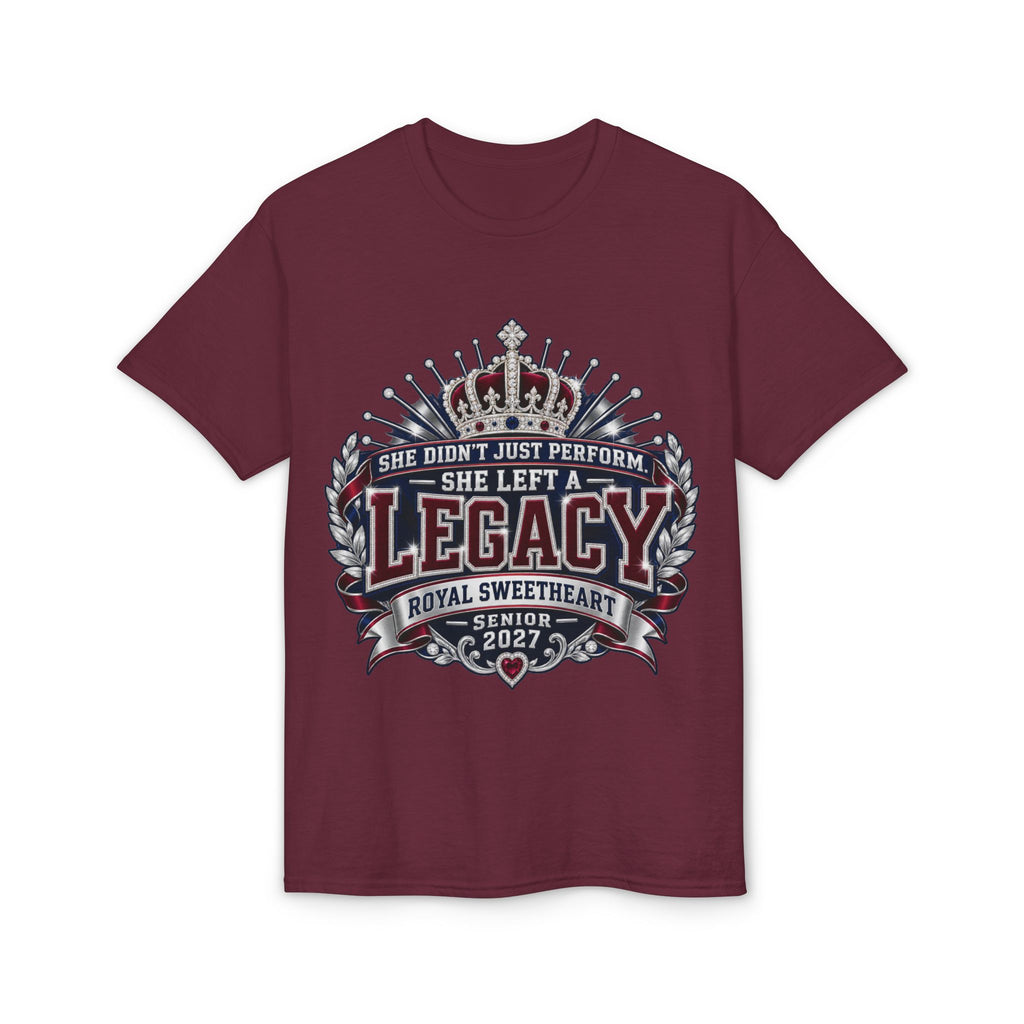 Senior 2027 'She Left a Legacy' Royal Sweetheart T-Shirt
