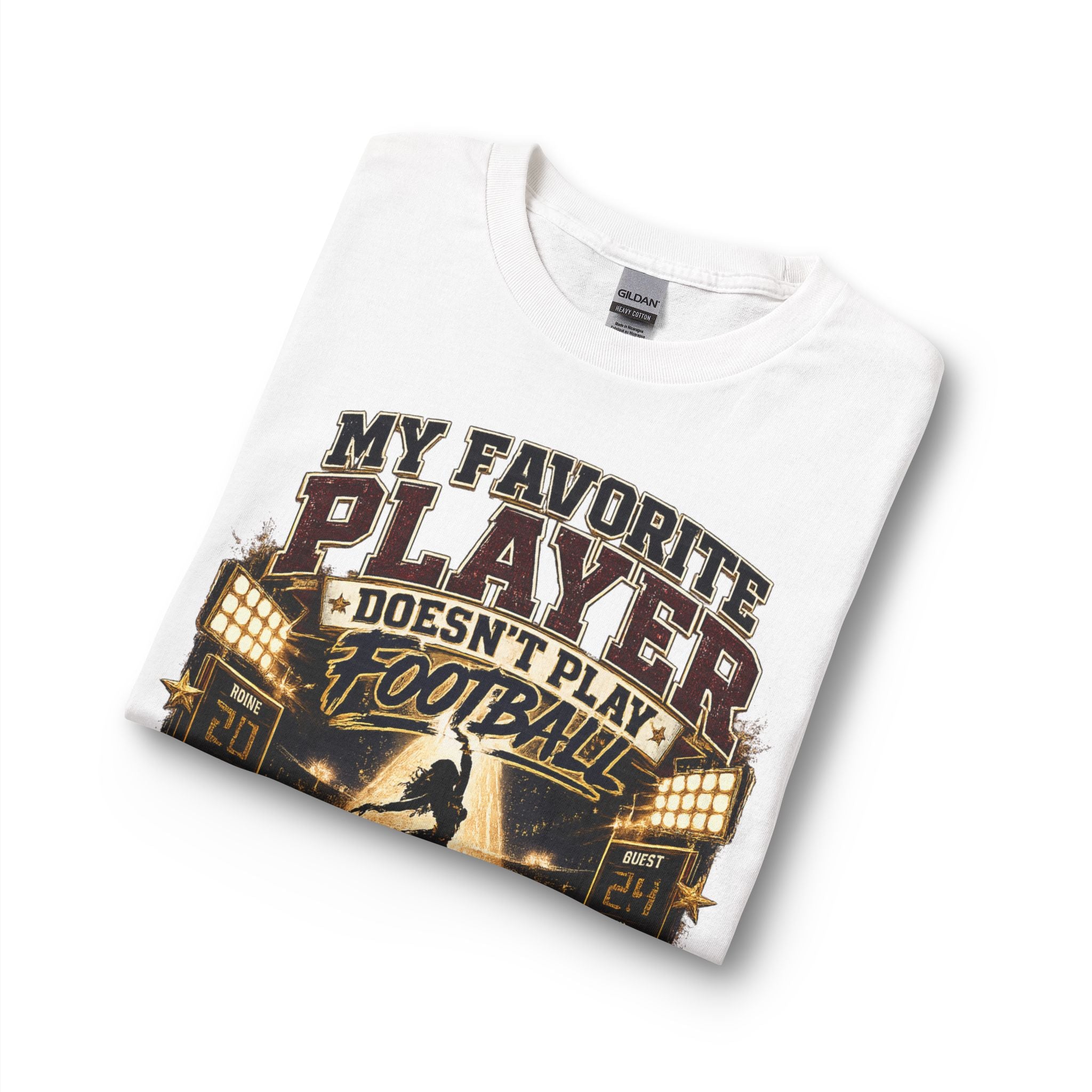Long Sleeve Dad T-Shirt — "My Favorite Player Doesn't Play Football, She Owns Halftime" Cheerleader Design