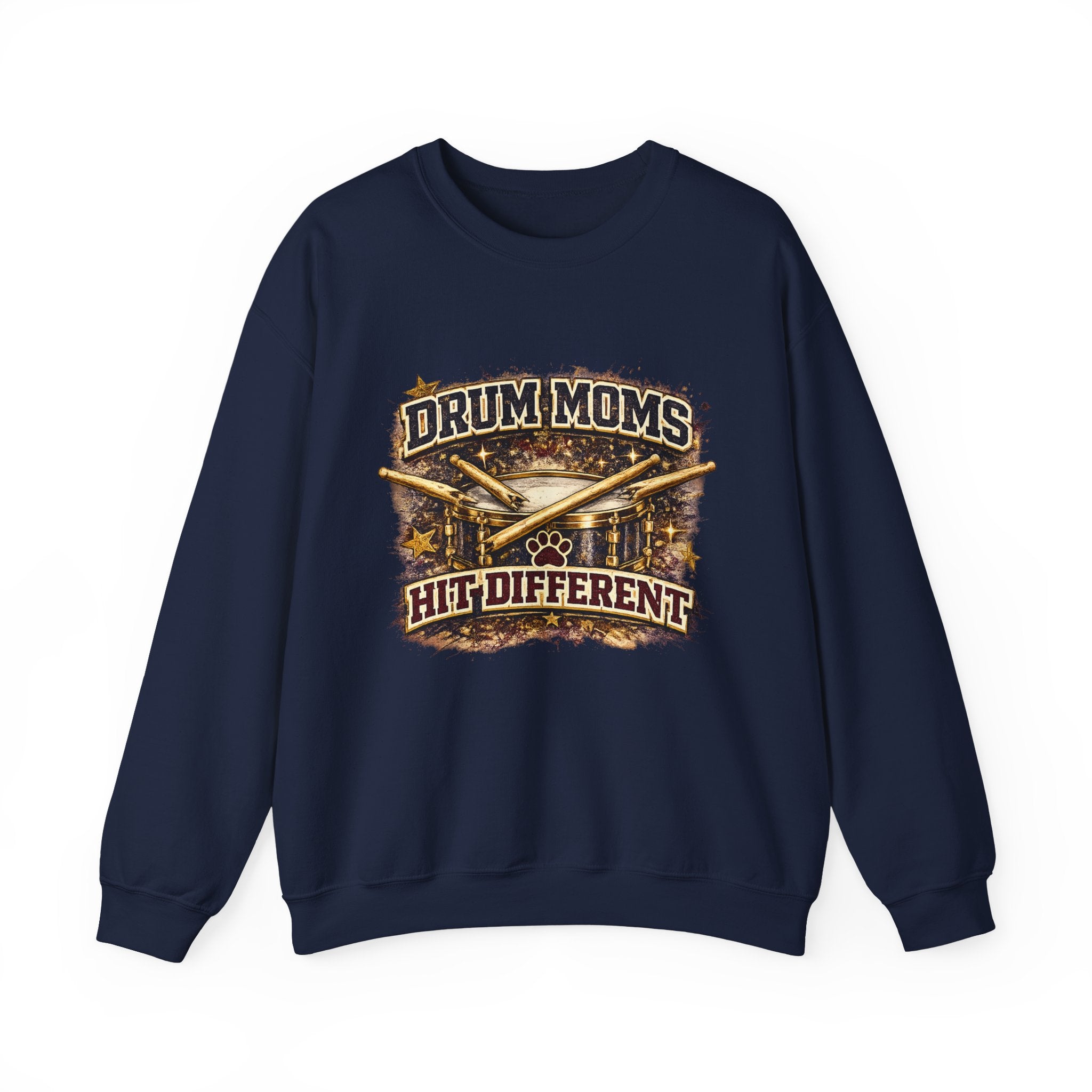 Drum Moms Crewneck Sweatshirt – "Drum Moms Hit Different" Graphic