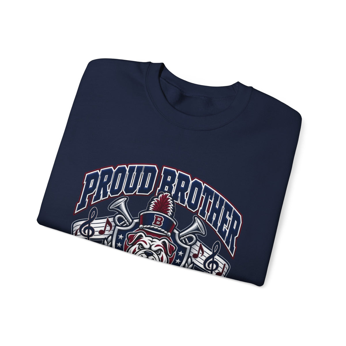 Proud Brother Marching Bulldog Crewneck Sweatshirt