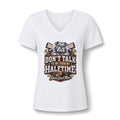 Band Mom V-Neck Tee — "Don't Talk to Me During Halftime" Football Bulldog Design