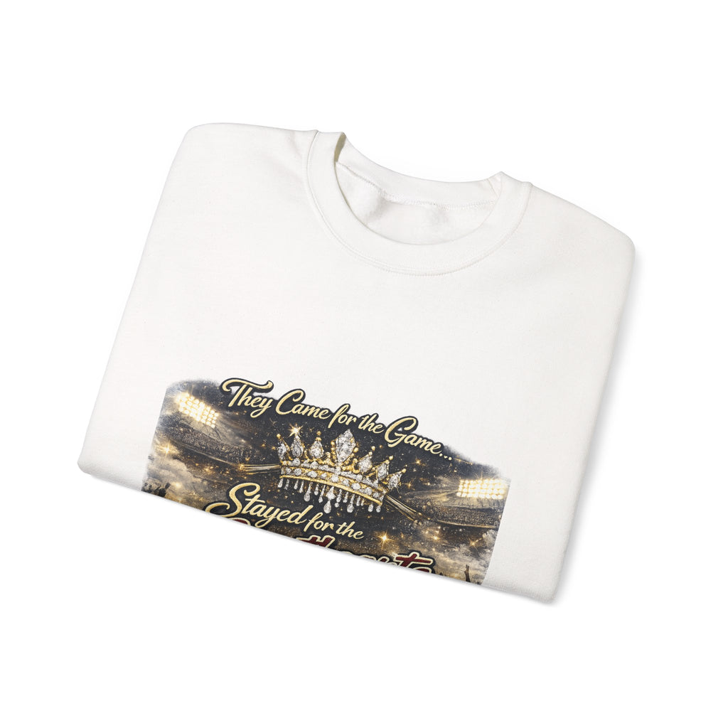 Crewneck Sweatshirt — 'Stayed for the Sweethearts' Vintage Stadium Graphic