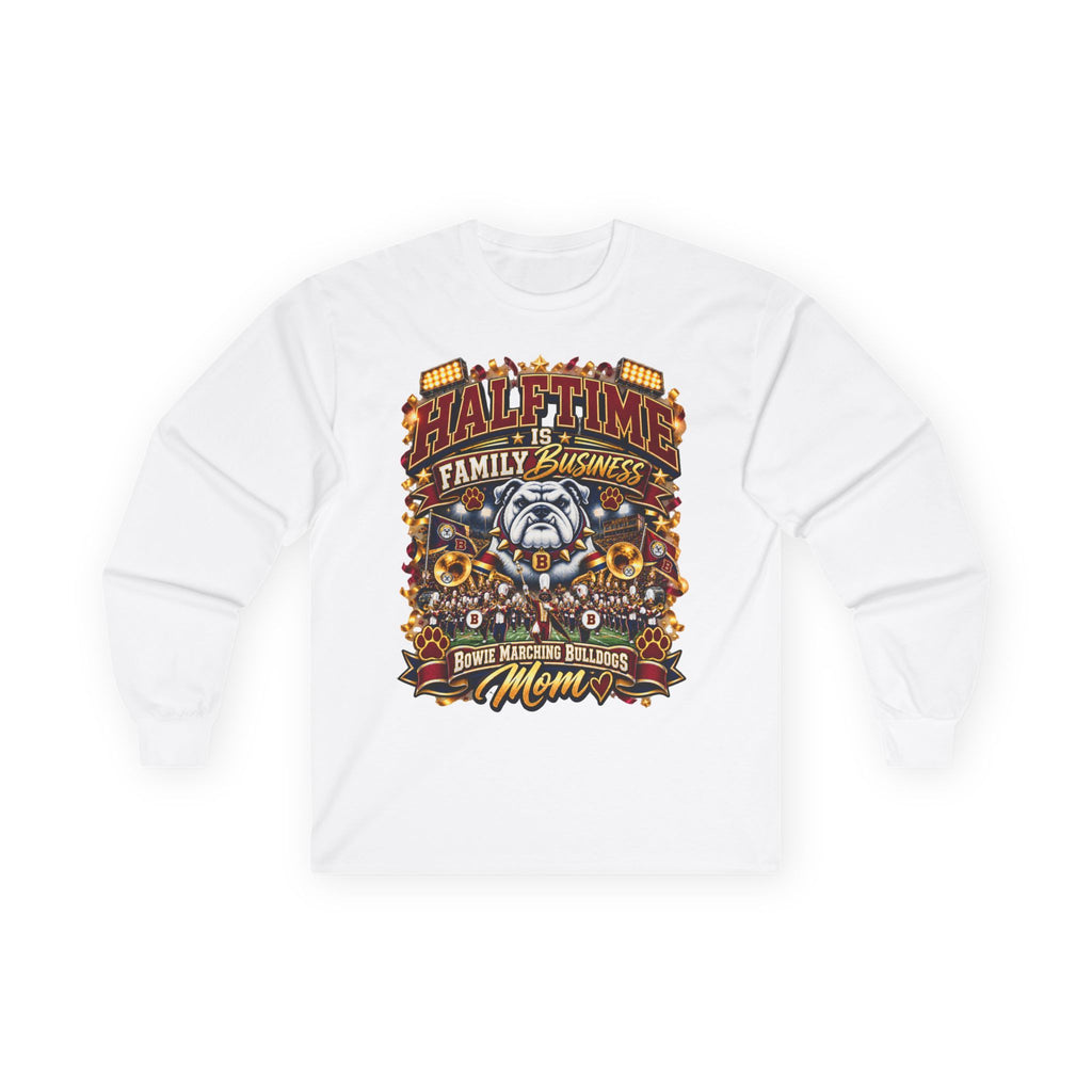 Halftime Family Business Long Sleeve Tee — Mom Football Crew Spirit