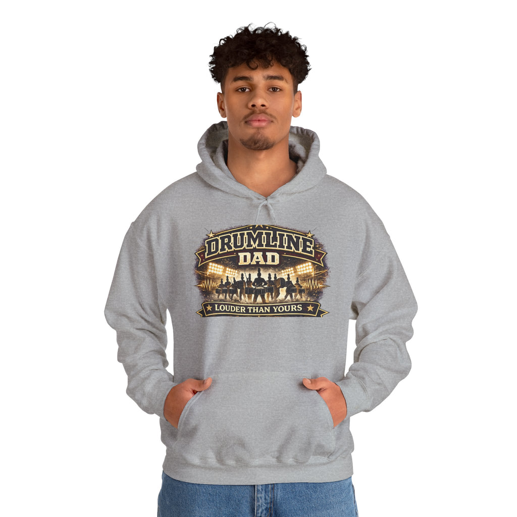 Drumline Dad Hoodie - "Louder Than Yours" Vintage Band Dad Pullover