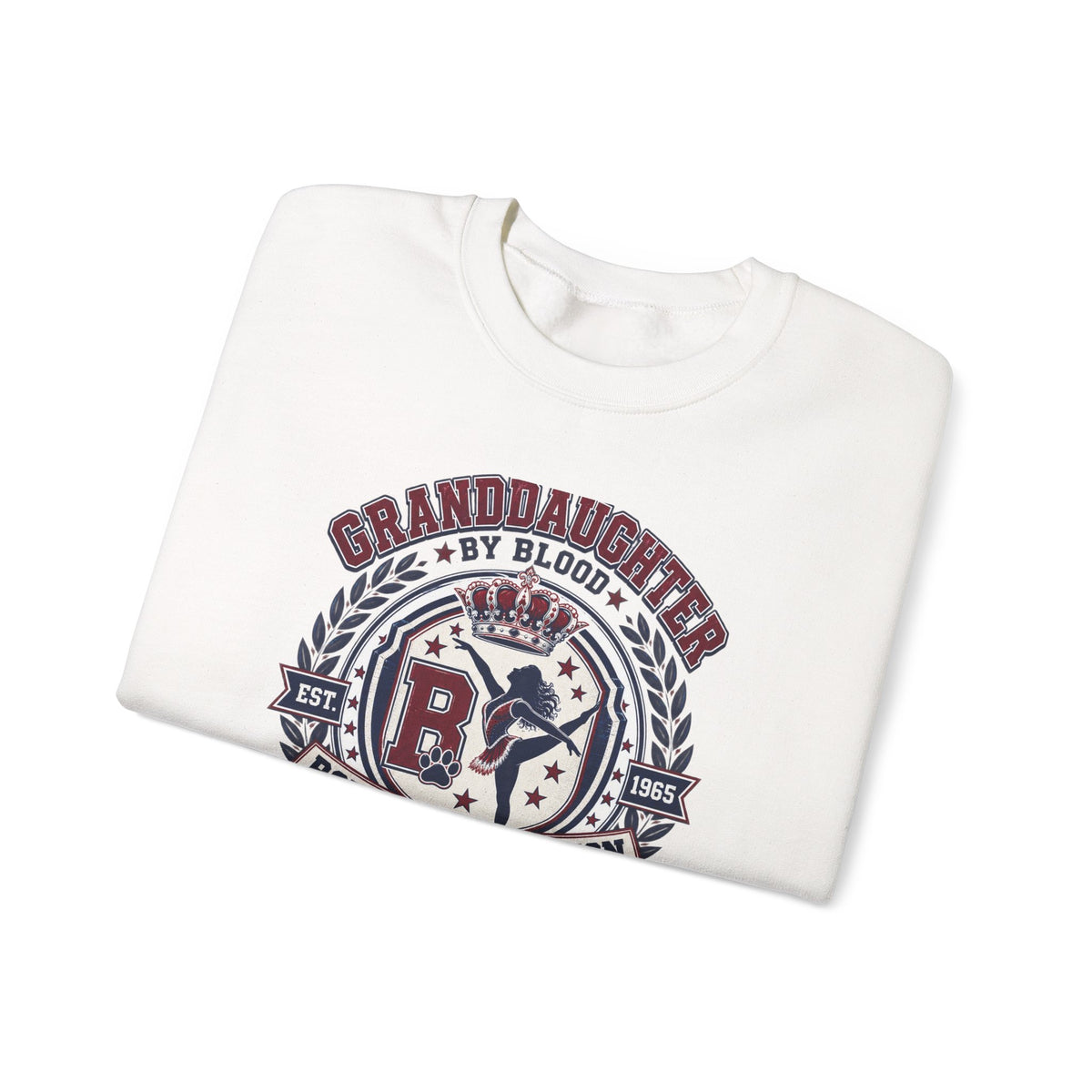 Granddaughter Sweethearts Grandpa Crewneck Sweatshirt - Royal By Tradition Design
