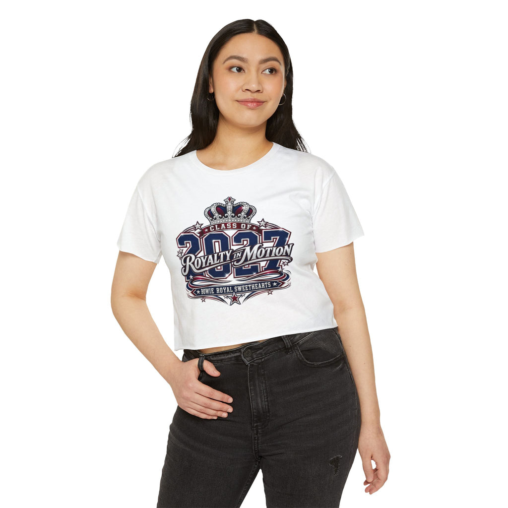 Festival Crop Top — "Class of 2027 Royalty in Motion" Graphic Crop Tee