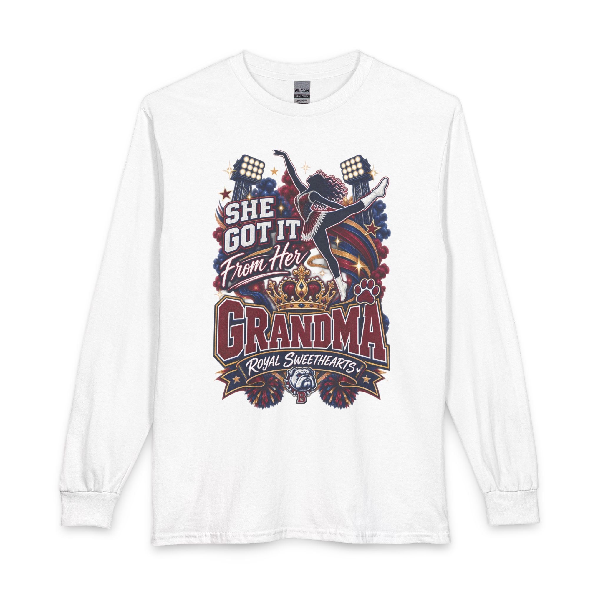 Grandma Royal Sweethearts Long Sleeve Tee — "She Got It From Her Grandma" Graphic