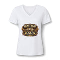 Heartbeat of the Band Women’s V-Neck Tee — Rustic Music Lover Graphic