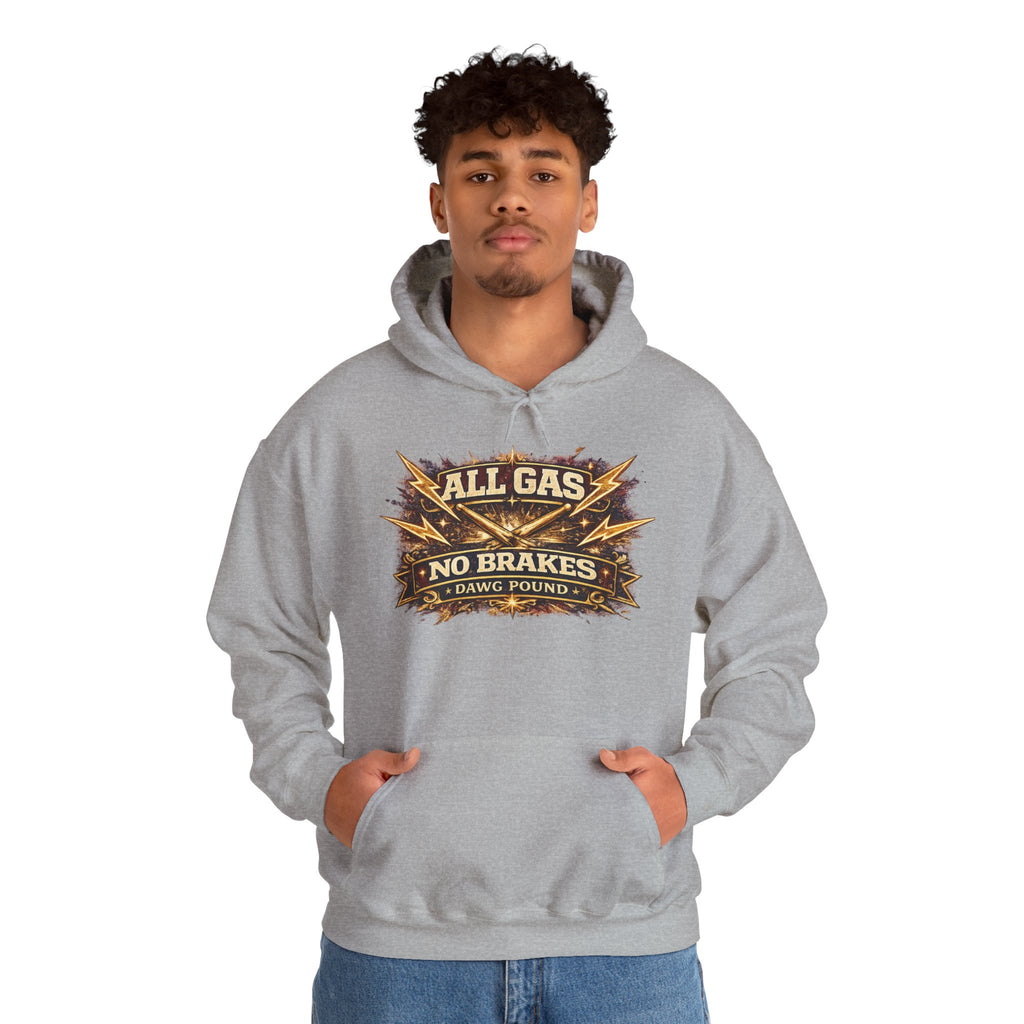 Hoodie — "All Gas No Brakes" Retro Racing Pullover