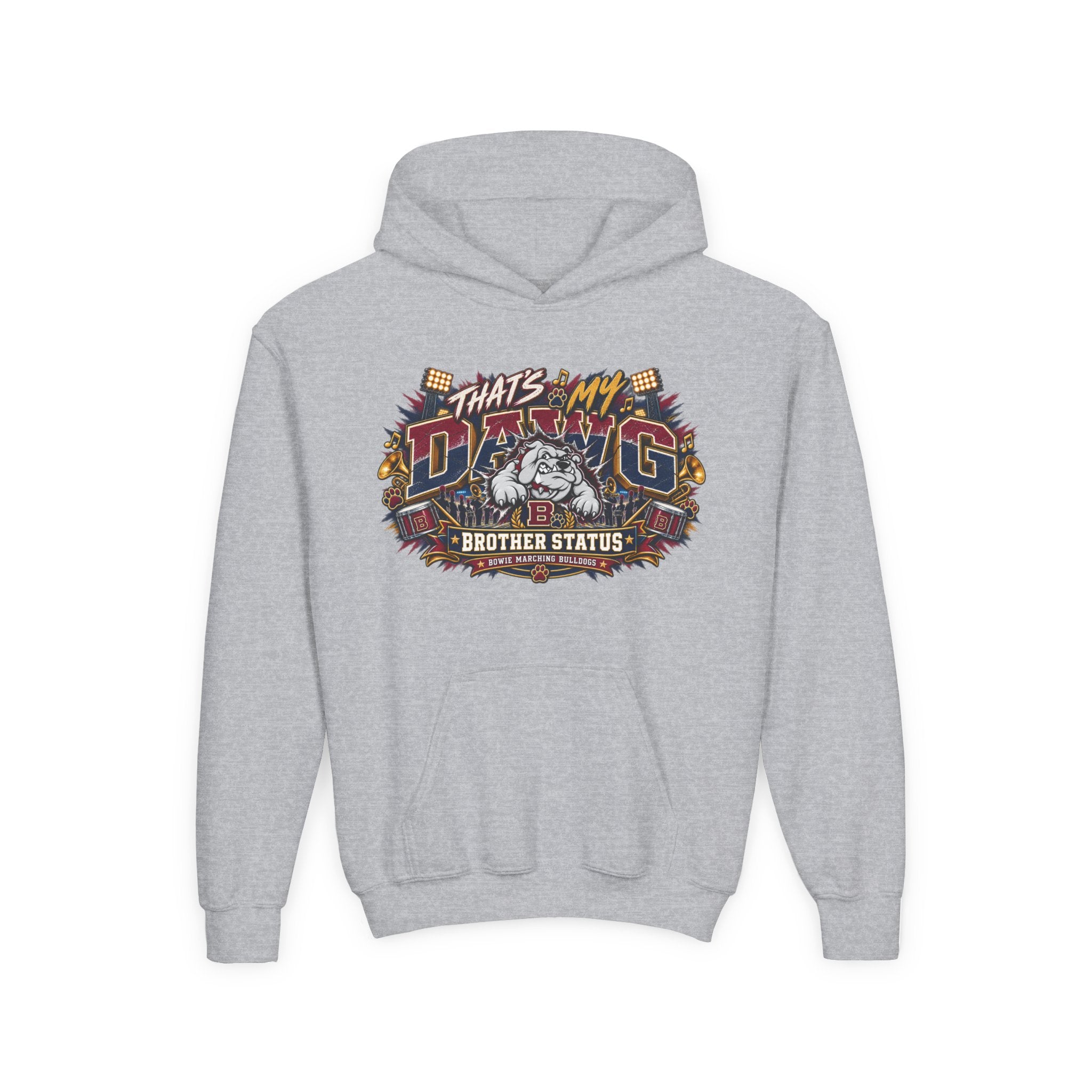 Youth Hoodie “That’s My Dawg – Brother Status” Vintage Graphic