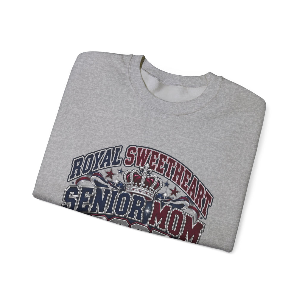 Senior Mom 2027 Crewneck Sweatshirt – "Royal Sweetheart" Graduation Mom Gift