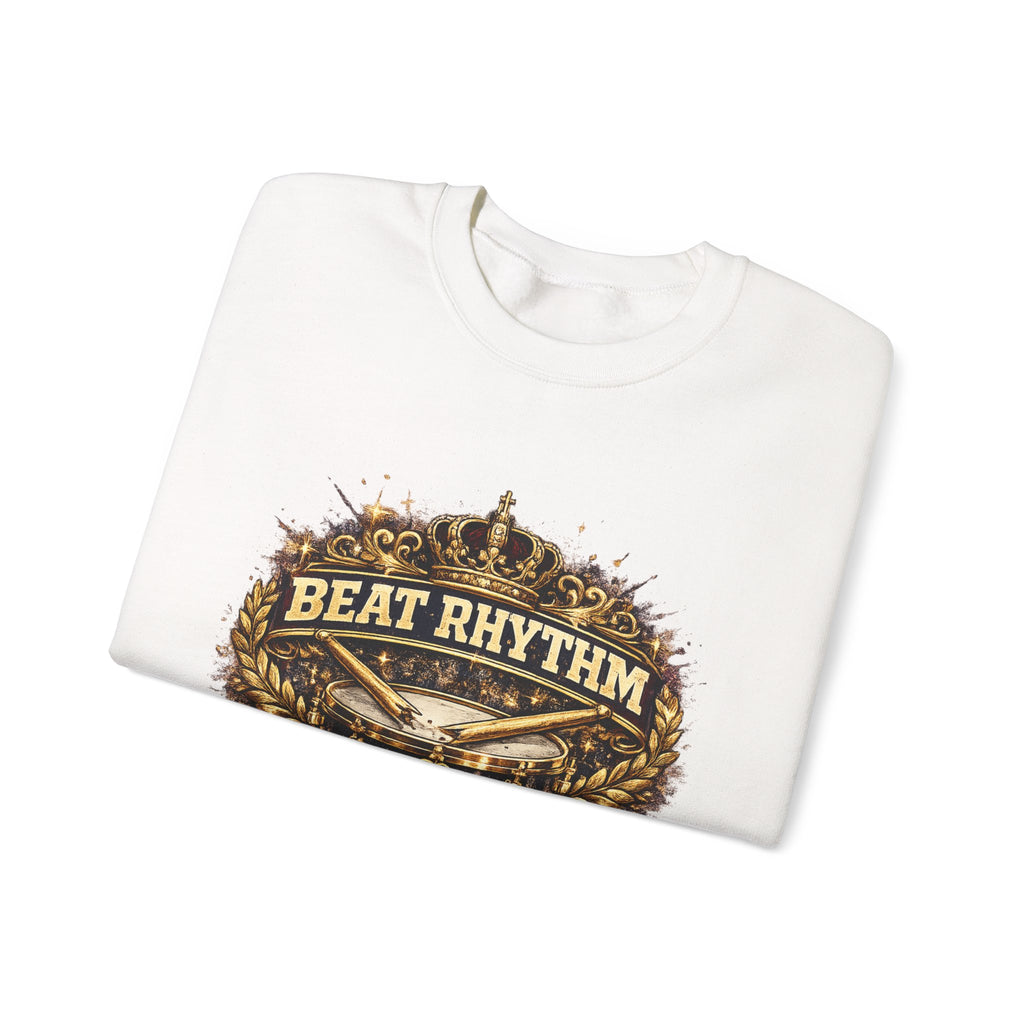 Crewneck Sweatshirt - "Beat Rhythm Tradition" Drumline Crest (Dawg Pound)