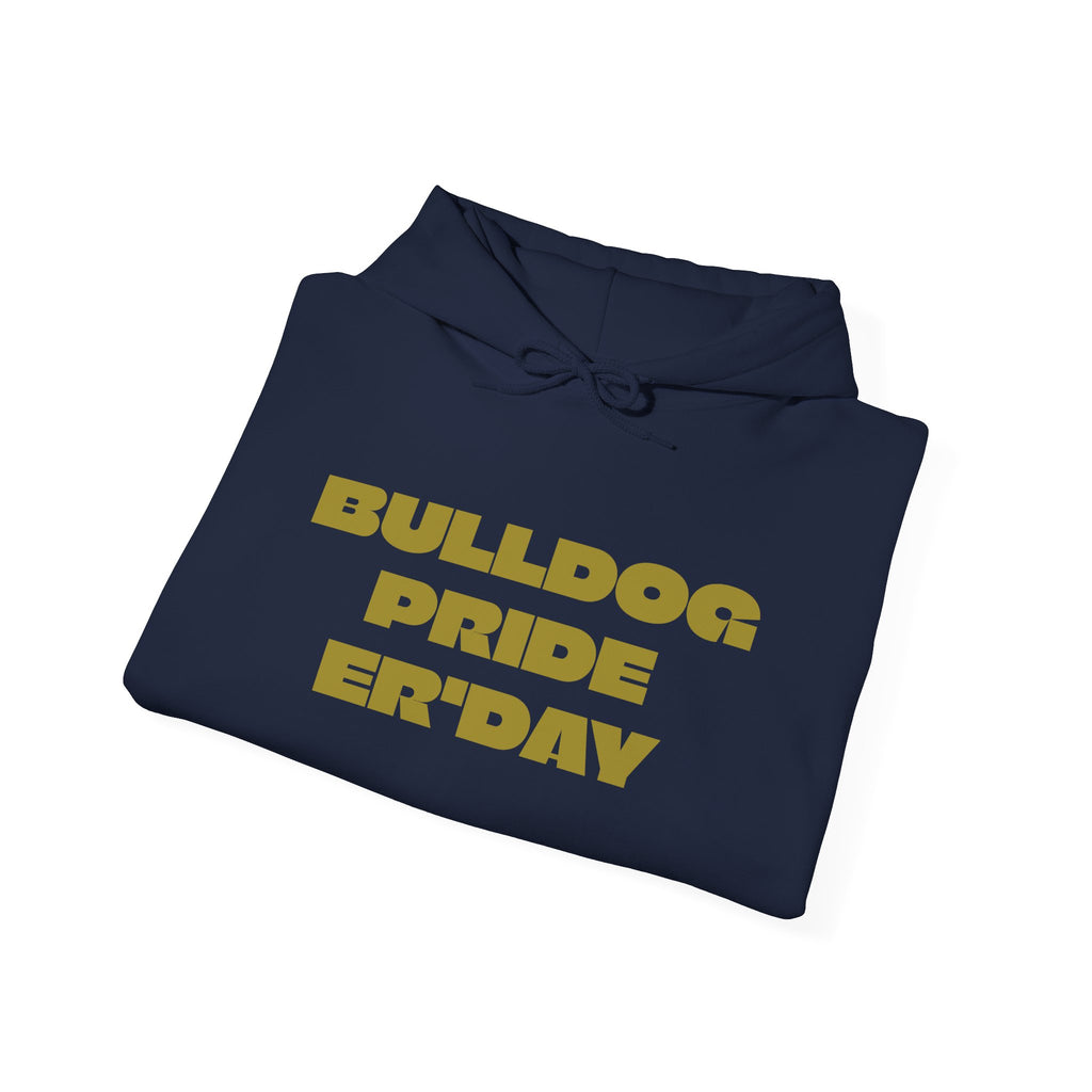 Bulldog Pride Hoodie — "My Favorite Show Starts at Halftime" Football Fan Pullover