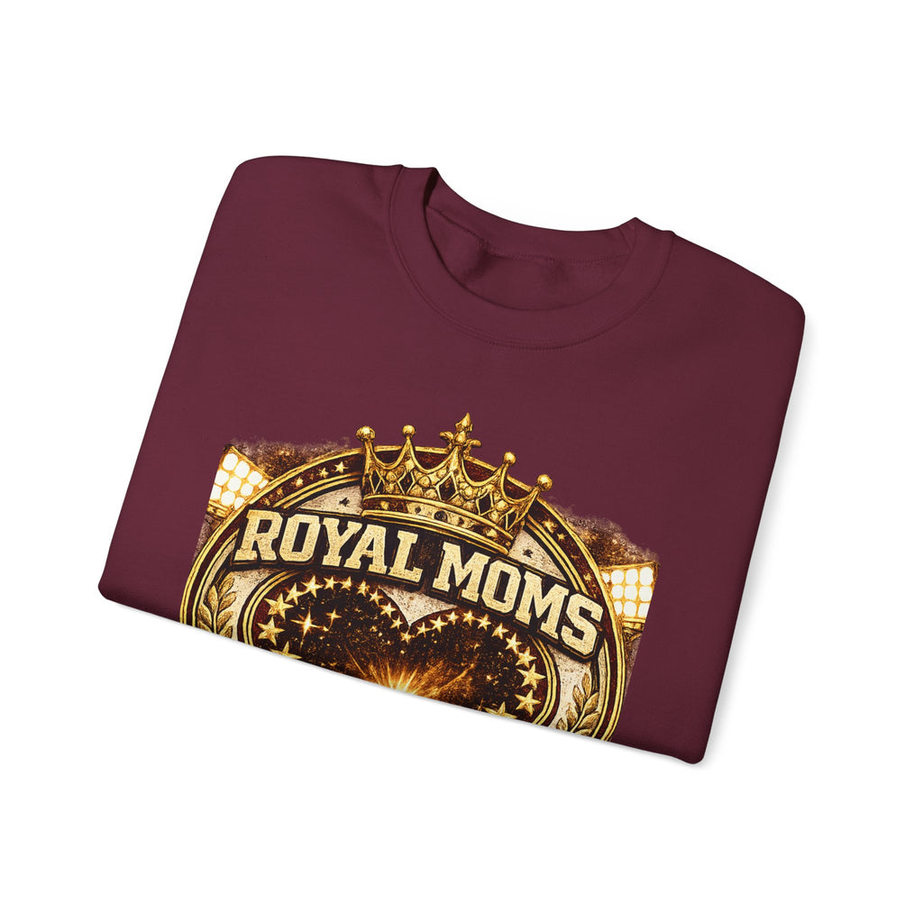 Royal Moms Crewneck Sweatshirt — "Royal Moms Hit Different" Graphic Pullover